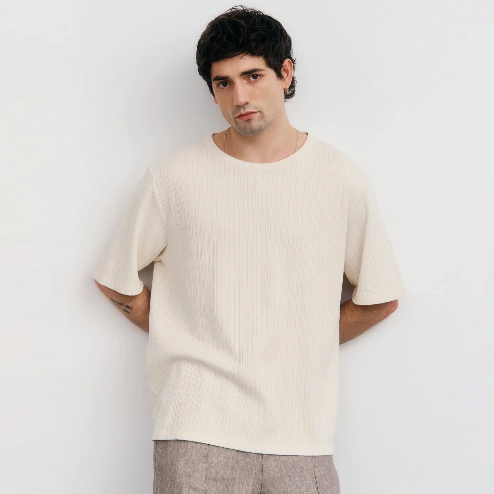 Ribbed T-Shirt natural undyed