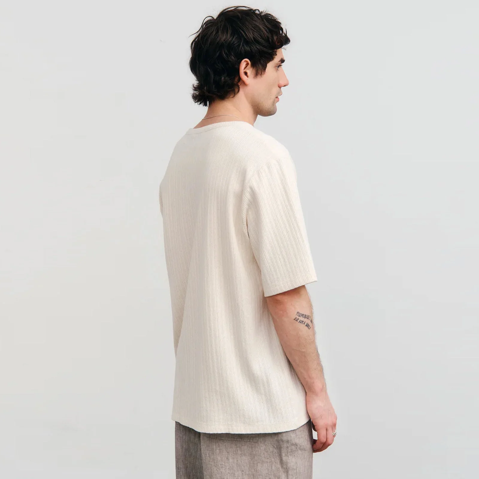 Ribbed T-Shirt natural undyed - Image 2