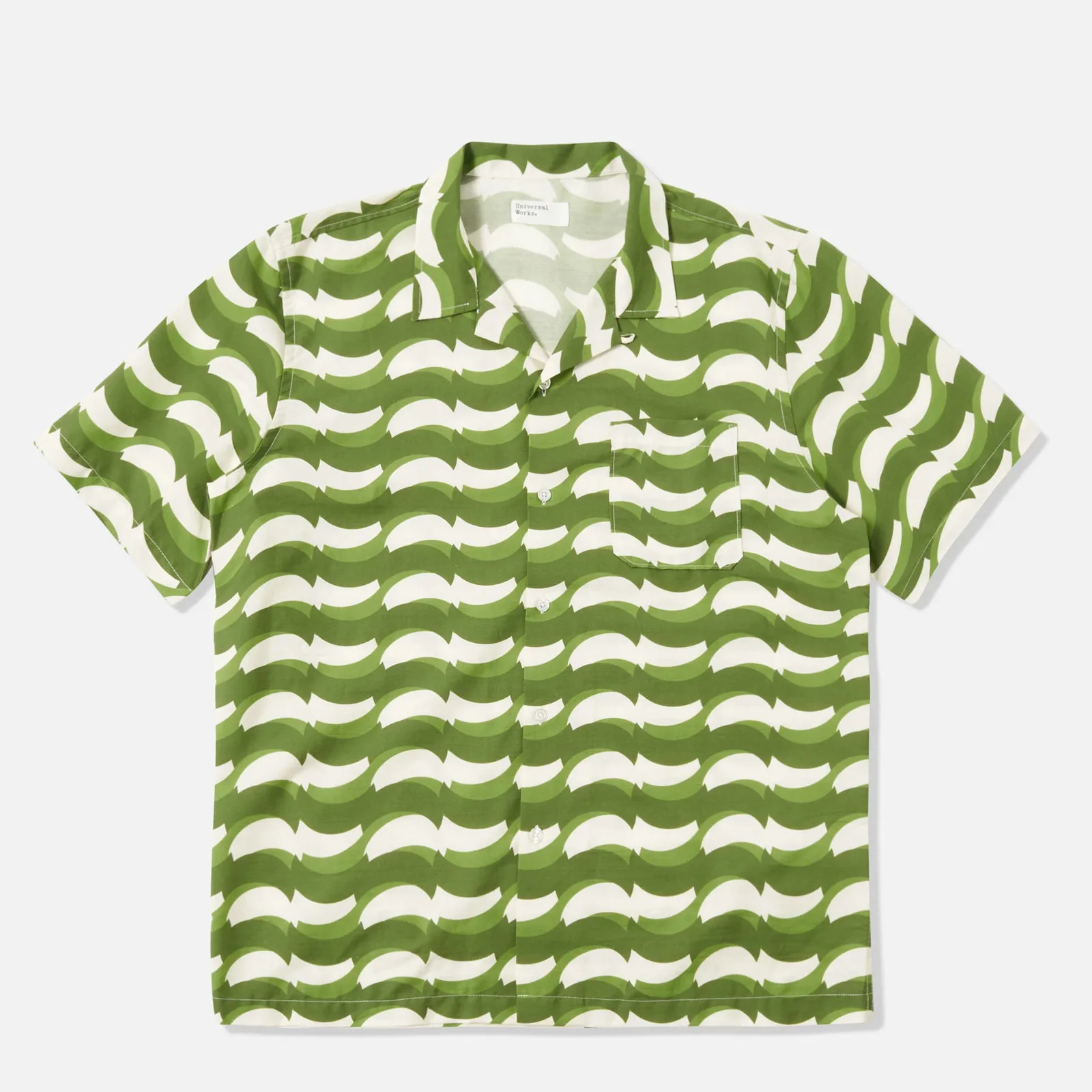 Road Shirt Geo Wave Print green - Image 3