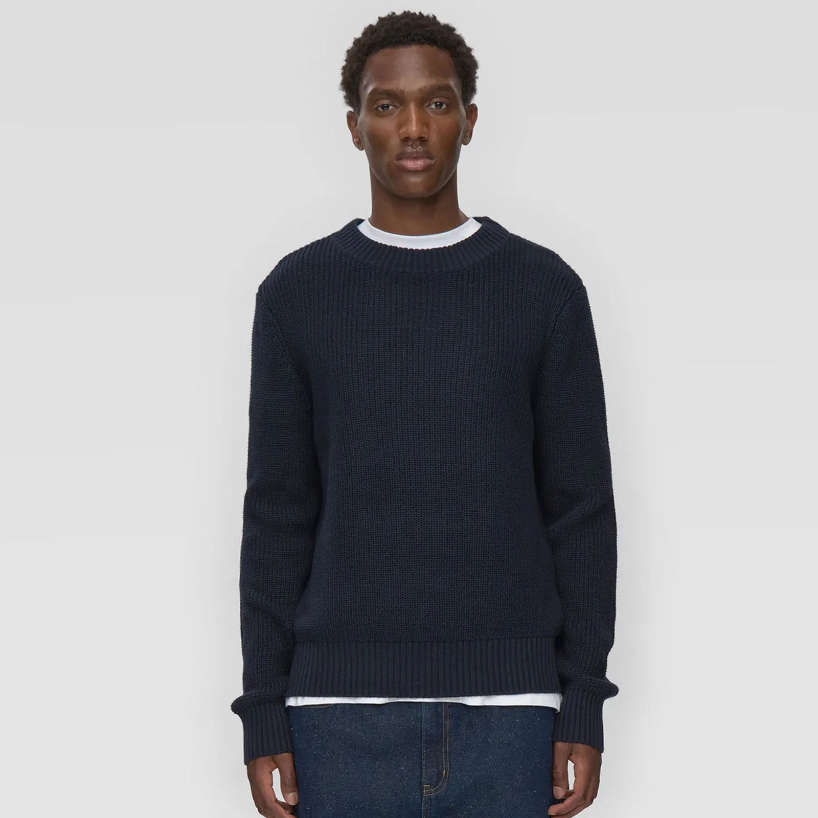Rob Knit Jumper G006 GOTS sky captain