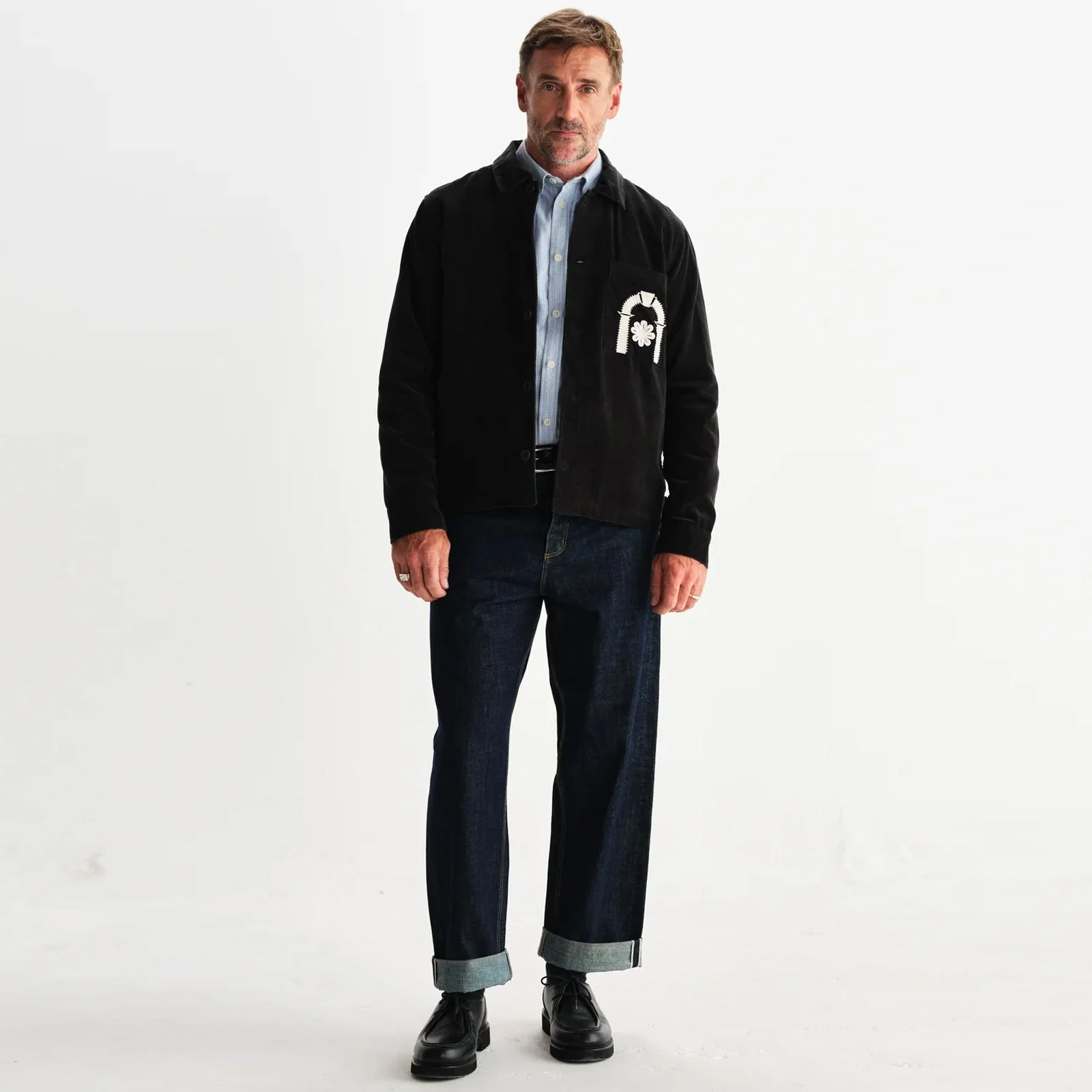 Rockley Overshirt Velvet Applique black/ecru - Image 3