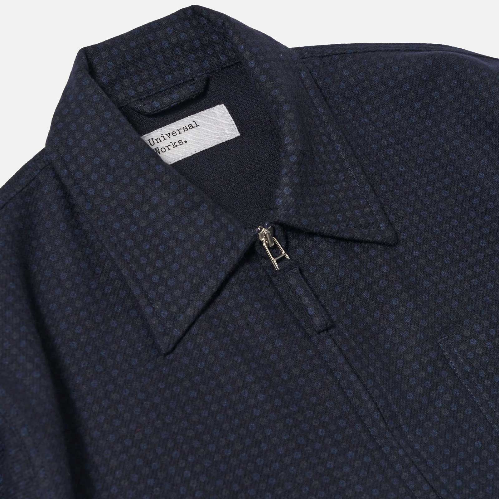 Rose Bowl Dot Print Flannel Jacket navy - Image 5