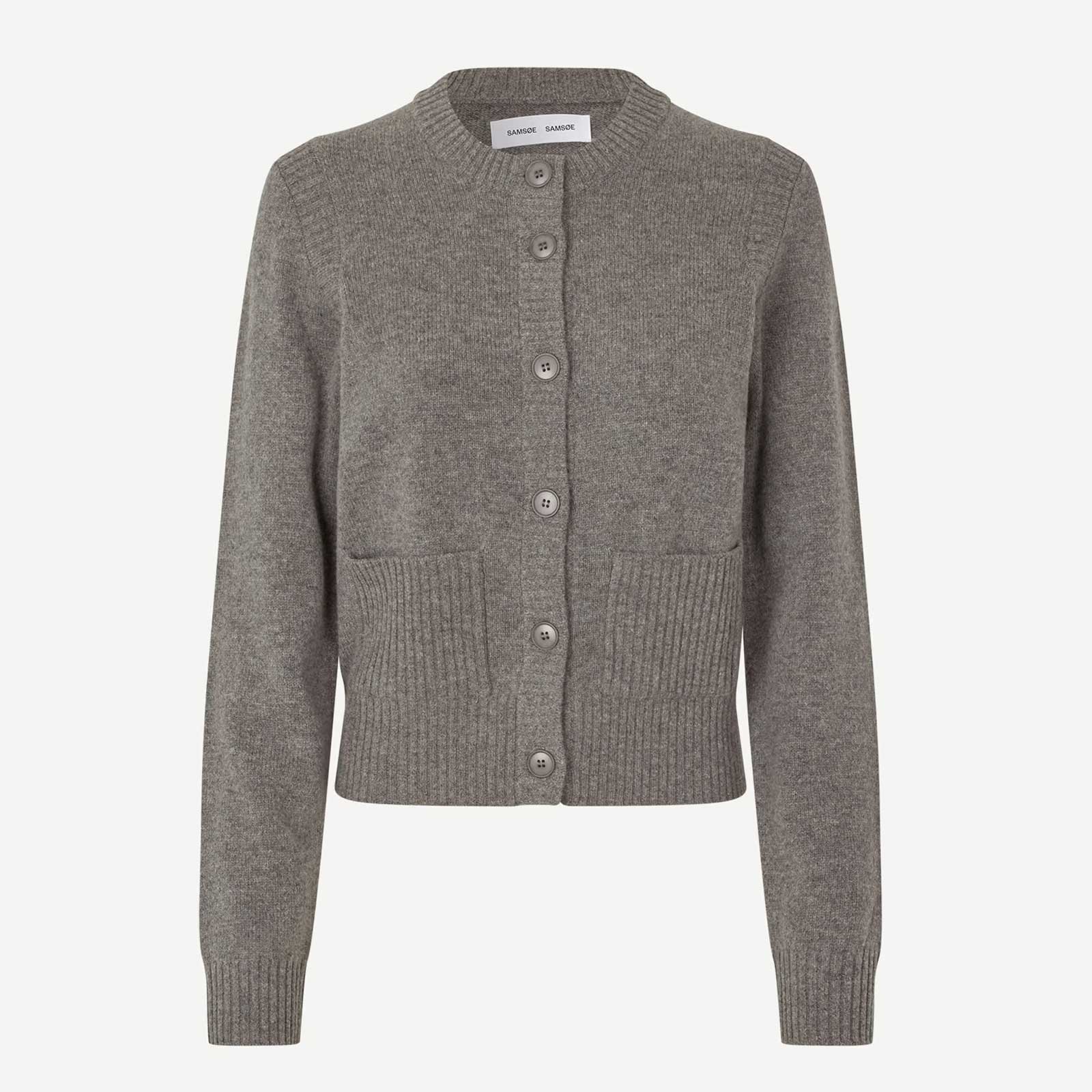 Saelif Short Cardigan 15010 dark grey mel. - Image 5