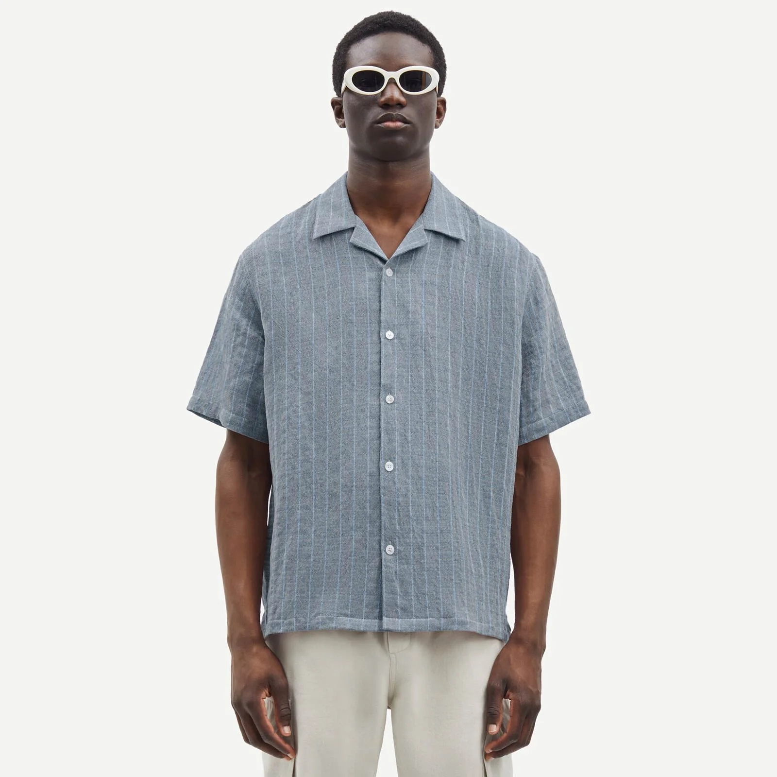 Saemerson Shirt blue chambrey - Image 3