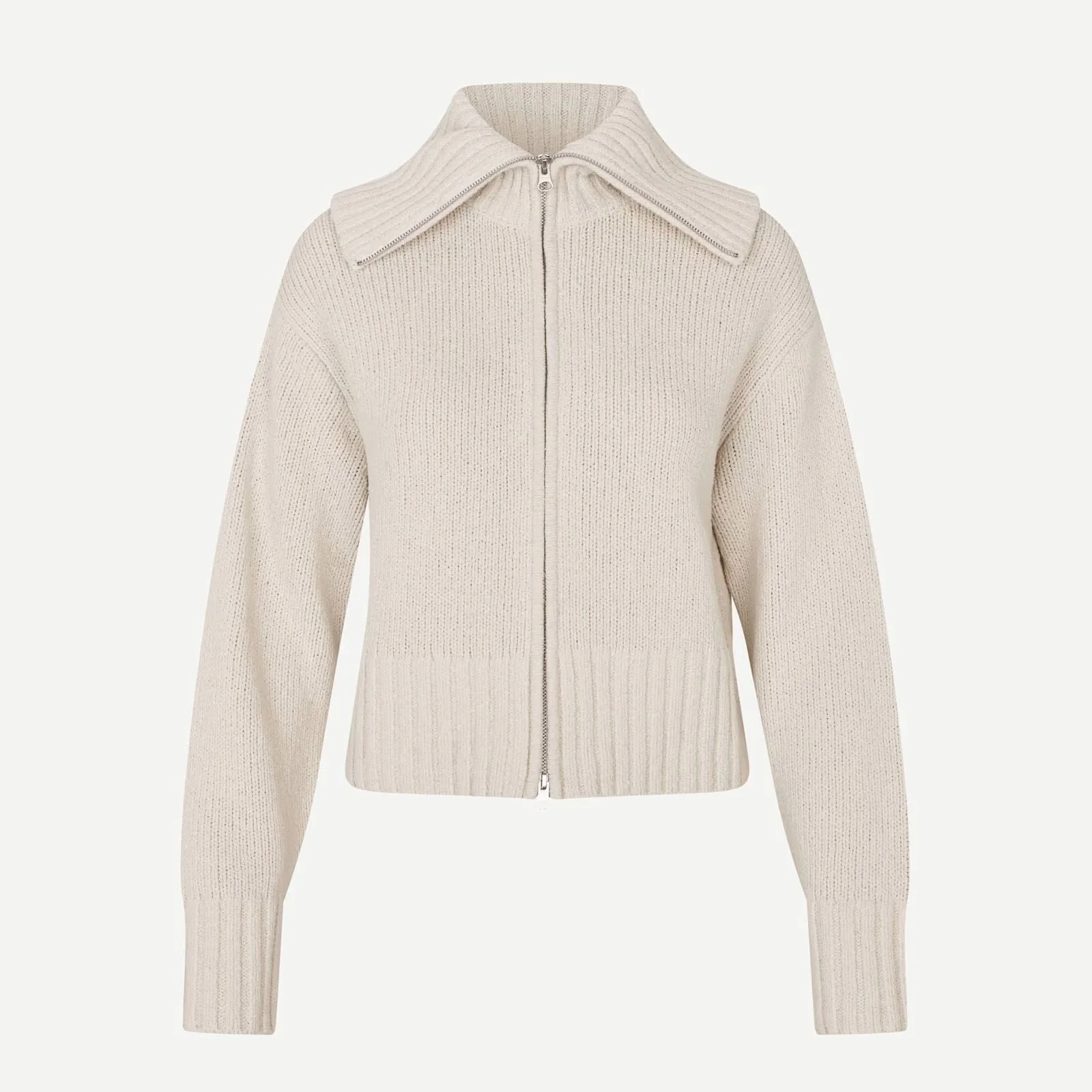 Sajasmin Zip Cardigan 15178 bone white