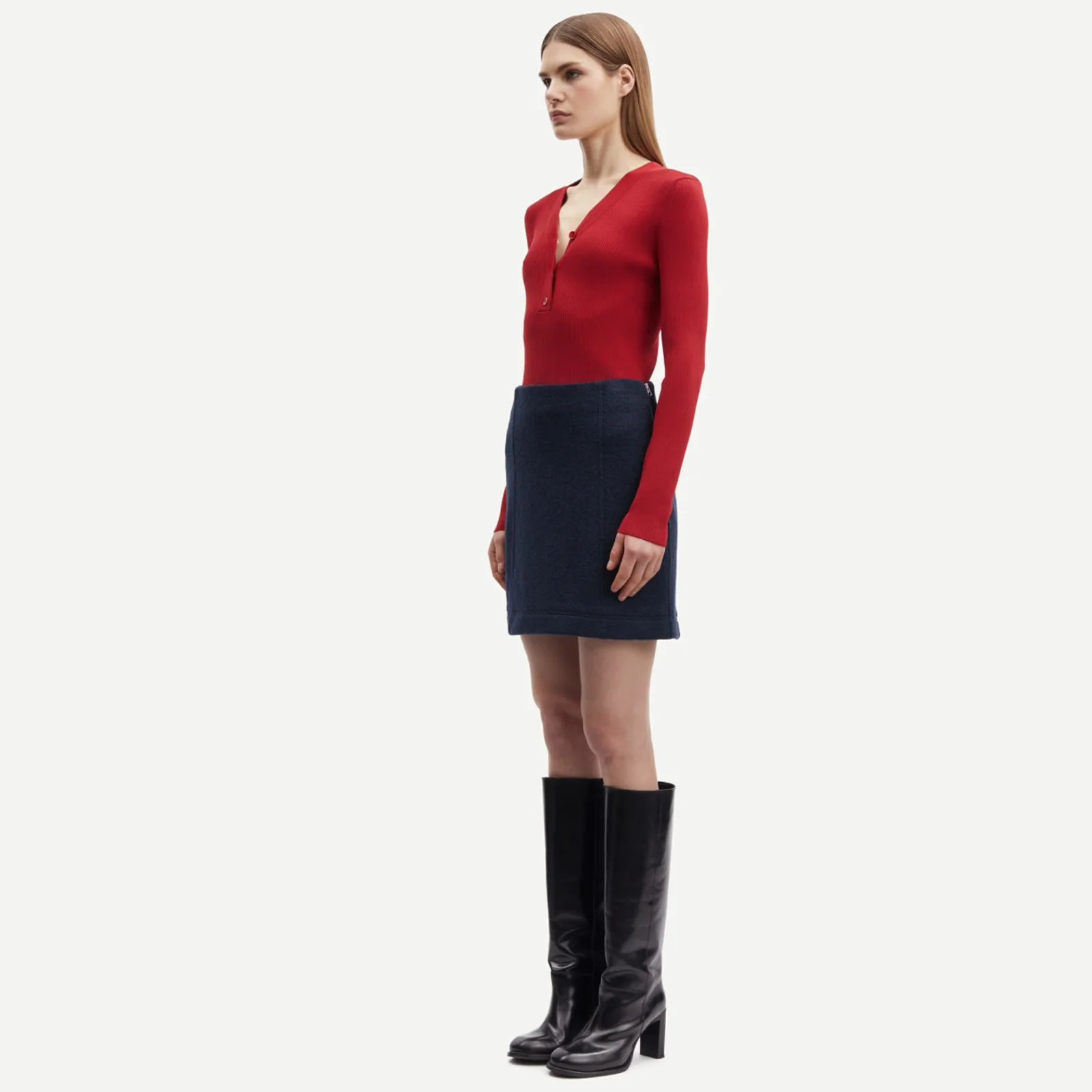 Saleonore V-Neck Jumper scarlet sage - Image 3