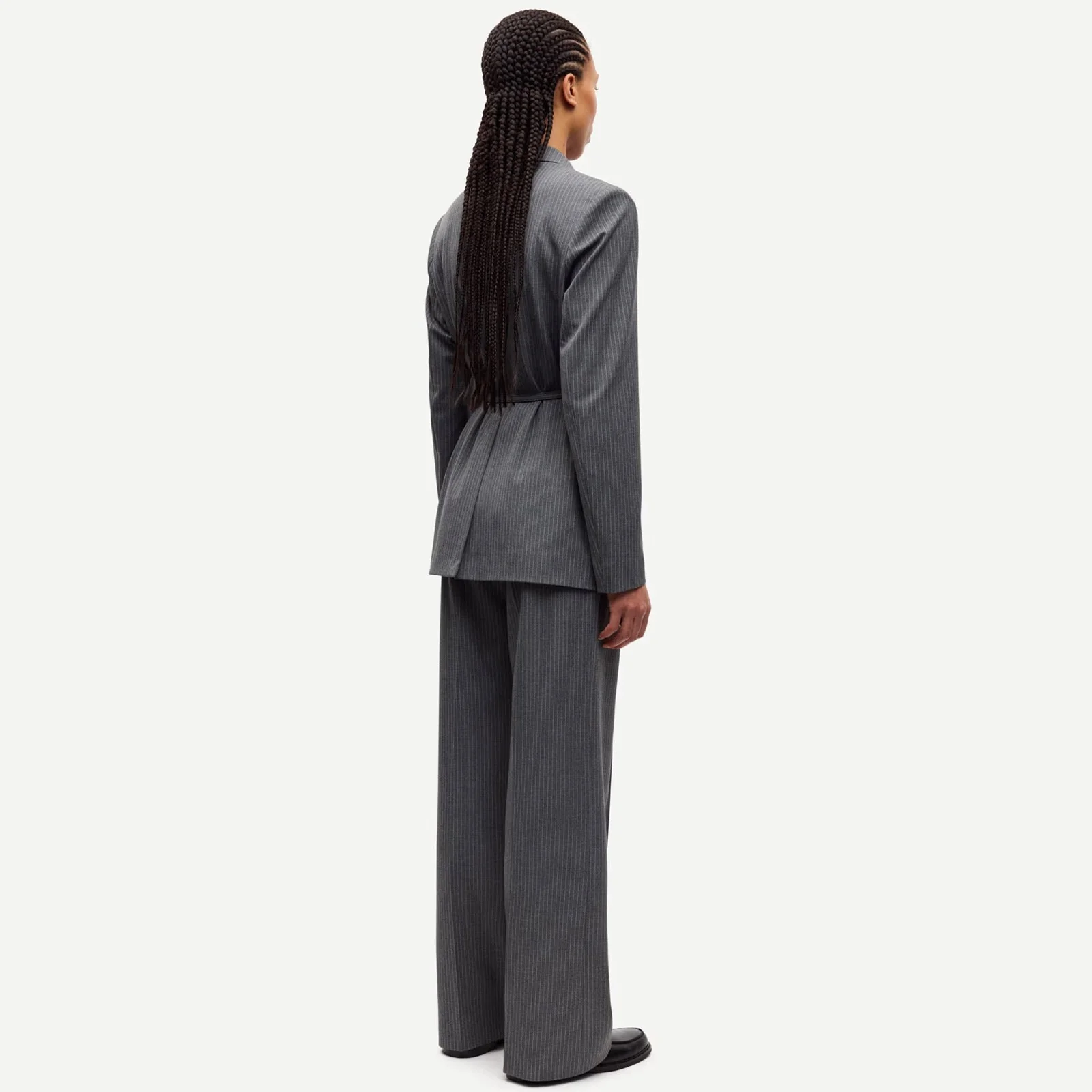 Salot Trousers 15496 dark gull grey pinstripe - Image 2