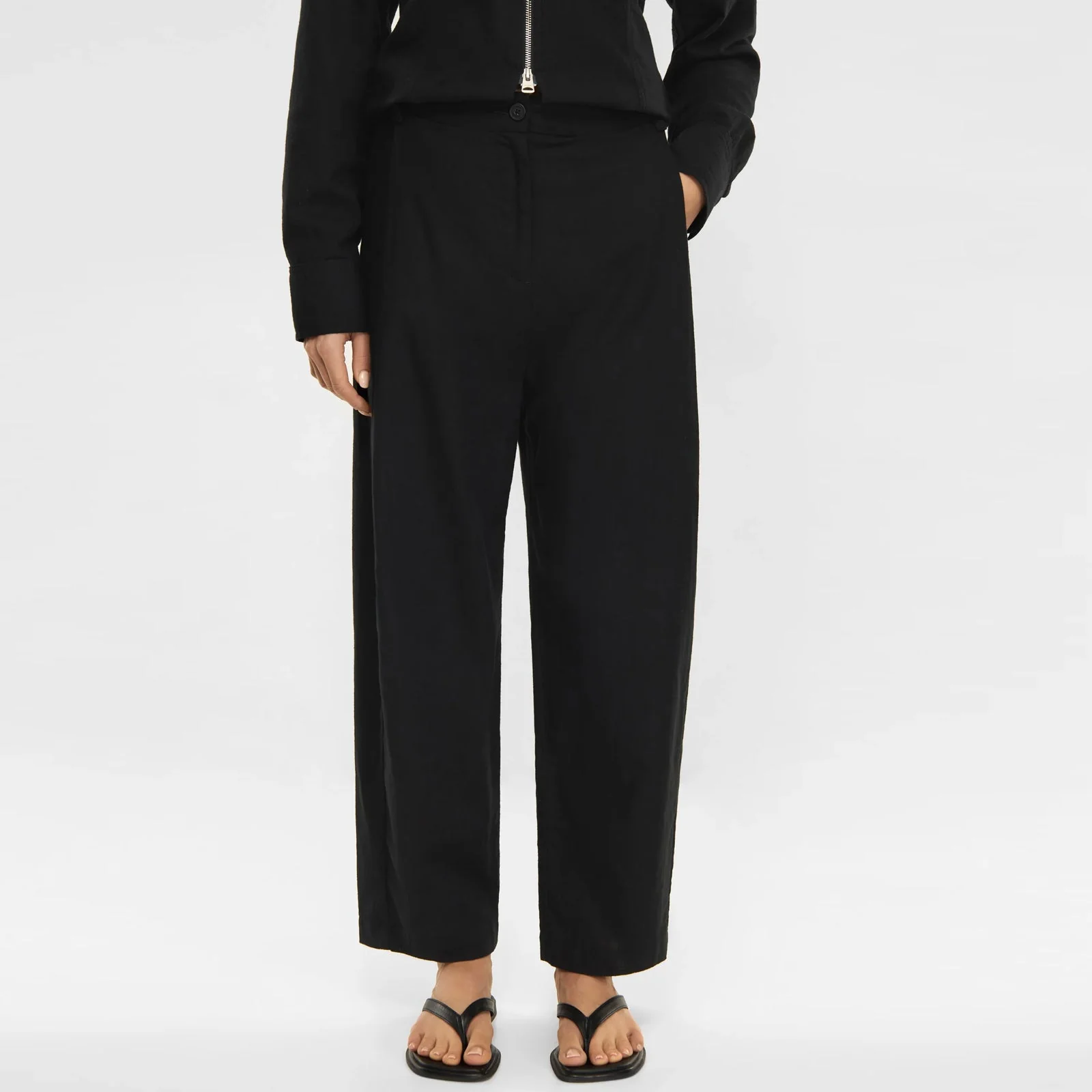Sandi Textured Weave Pants black