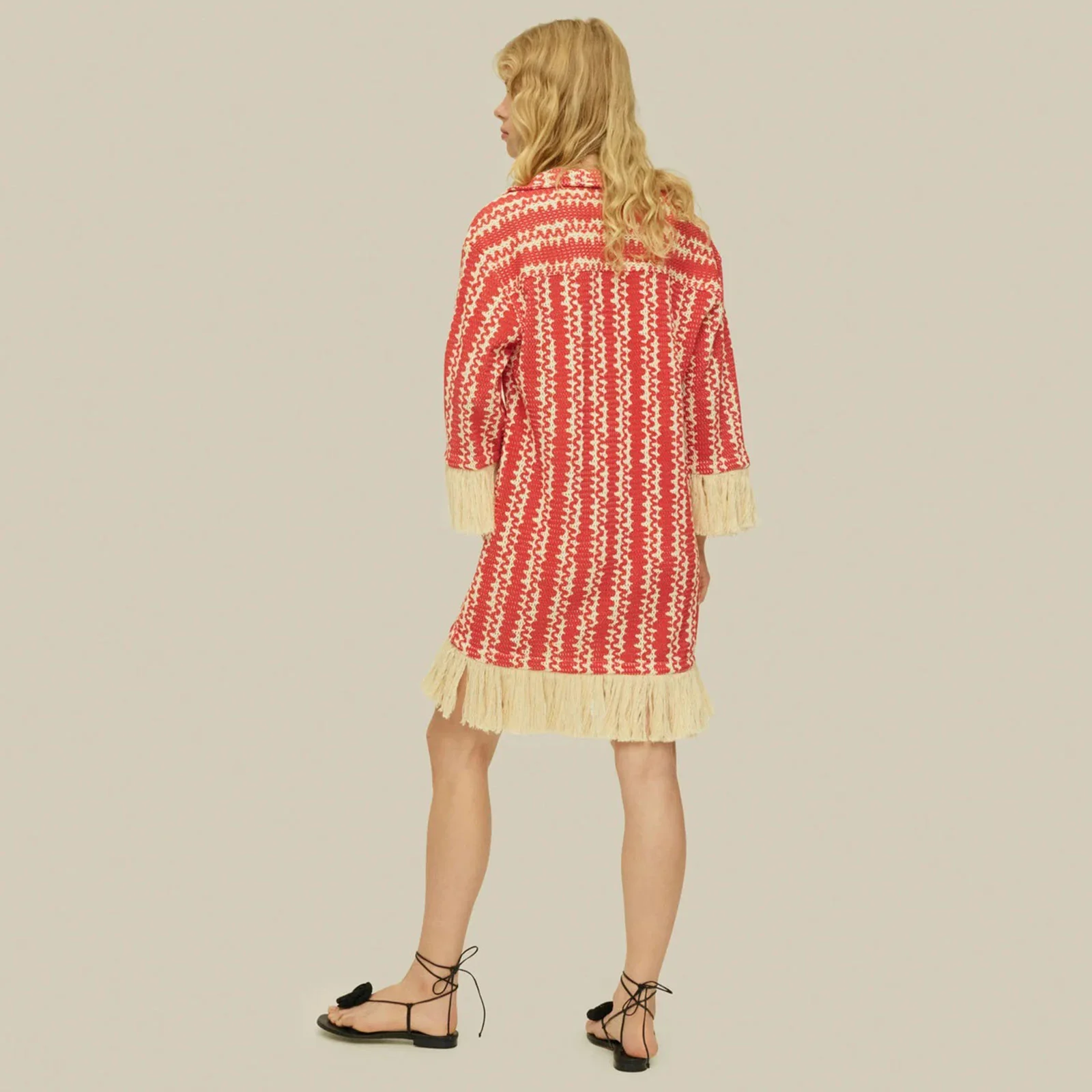 Aya Net Dress red scribble - Image 5
