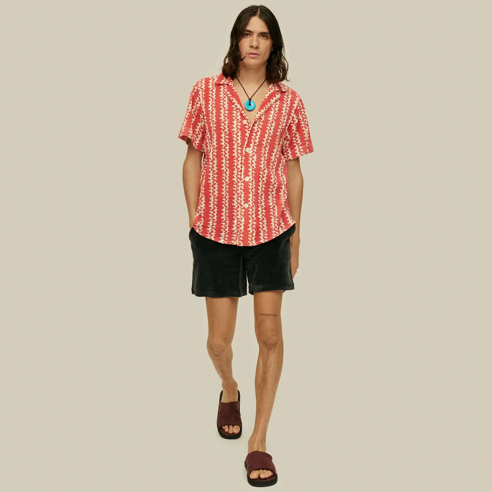 Cuba Net Shirt red scribble - Image 2