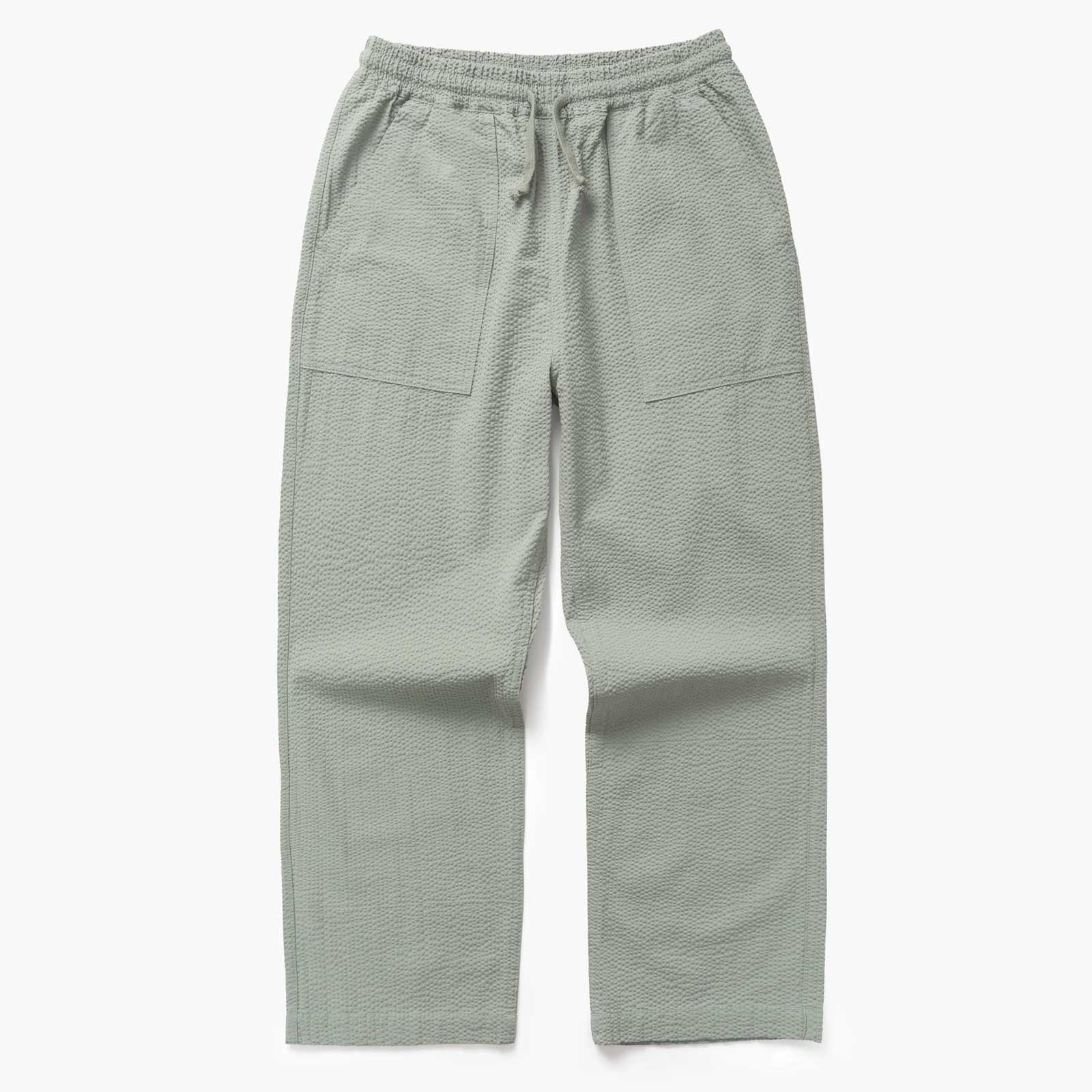 Seersucker Chef Pants sage
