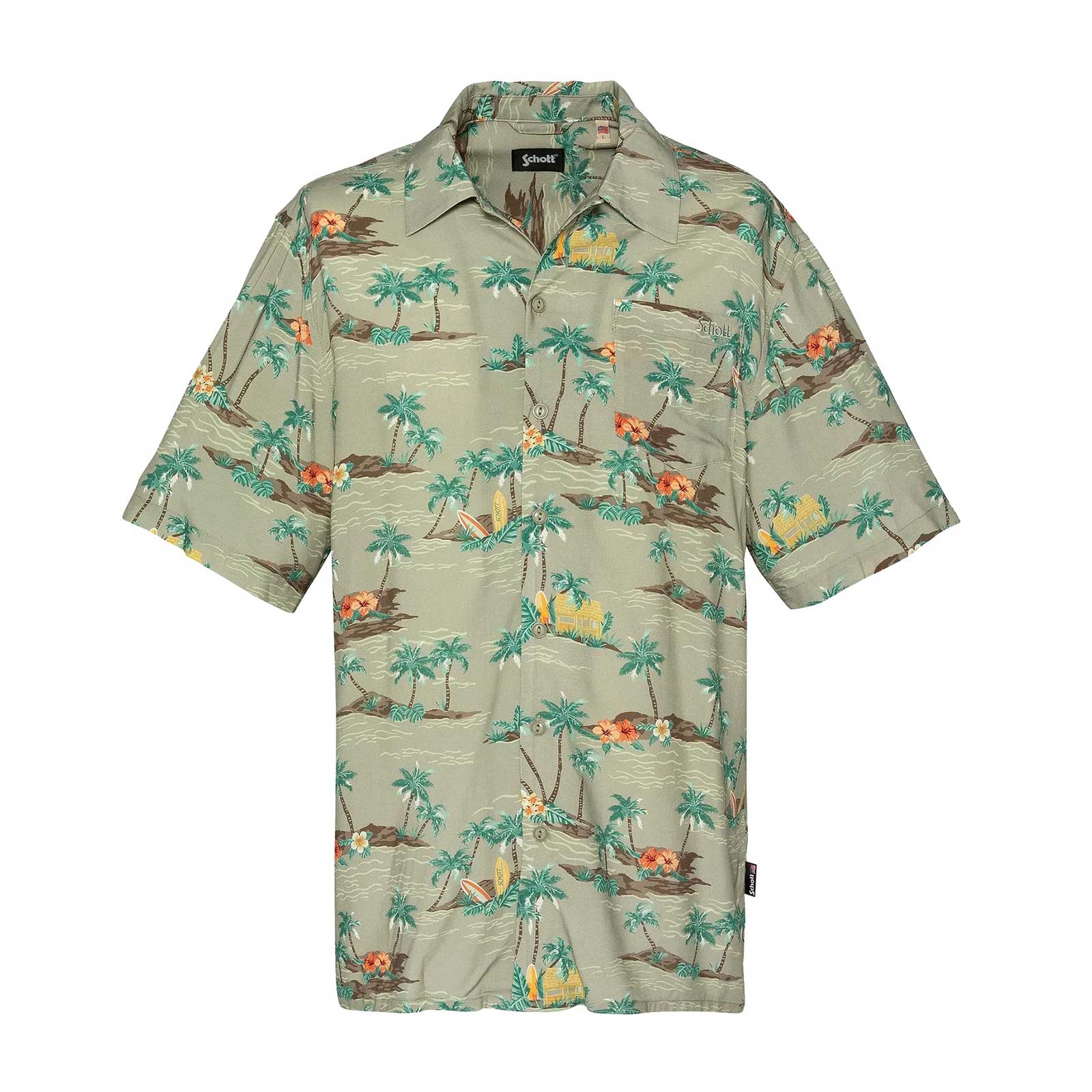 Shcapri Chemise Vintage Print Hawai sage cabana - Image 2