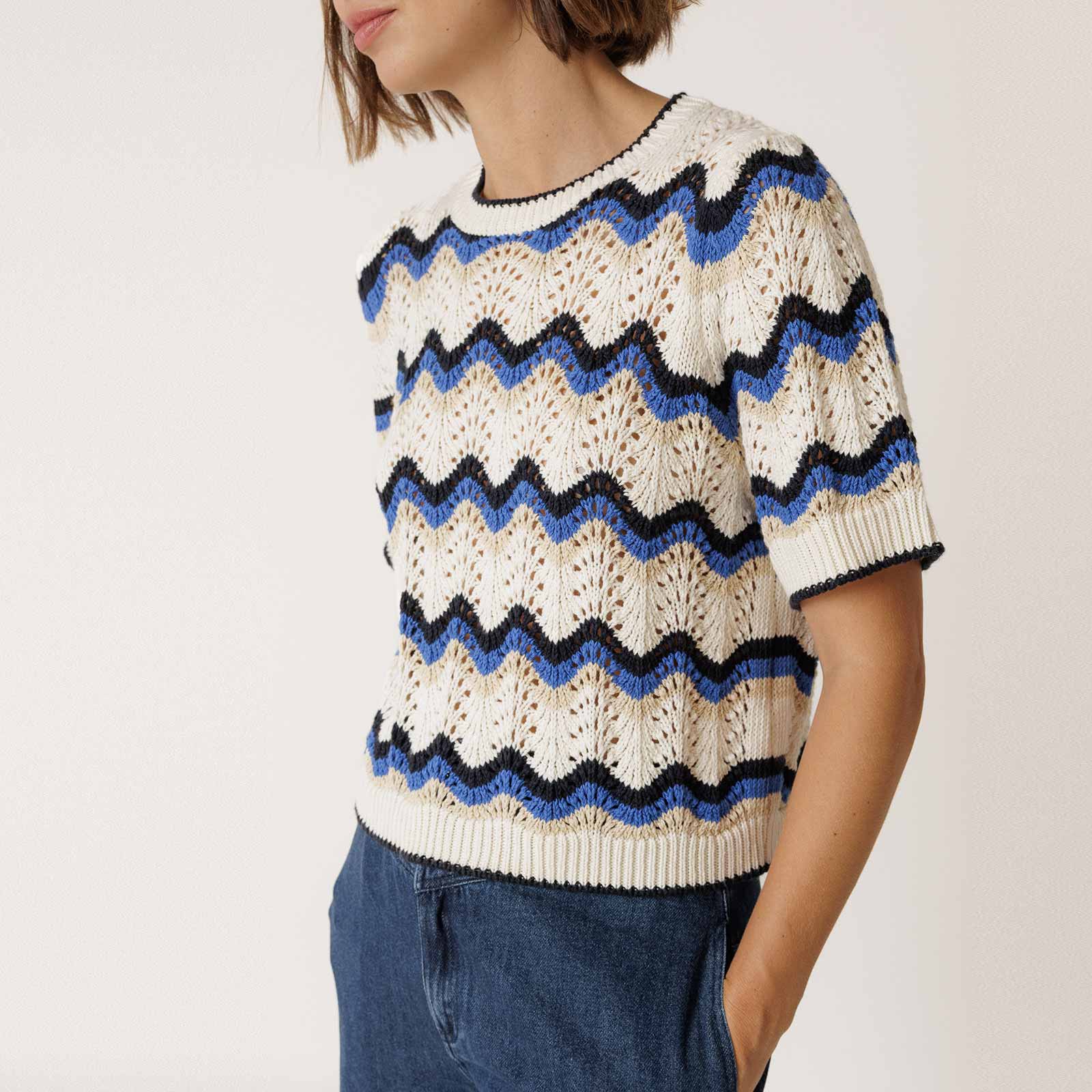 Short Sleeve Jumper azul britanico