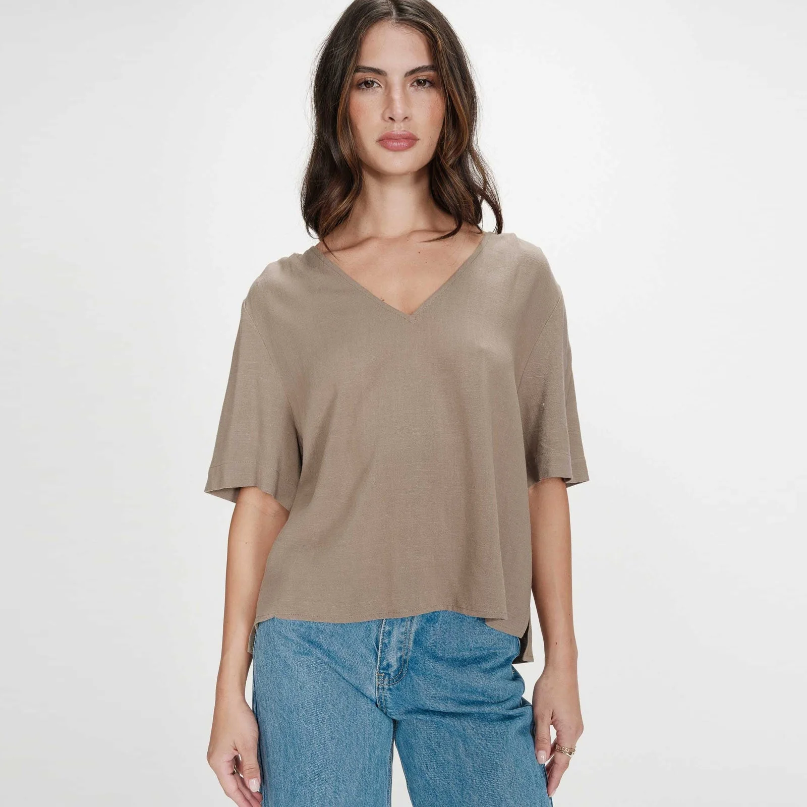 Short-Sleeve Top Violon kaki