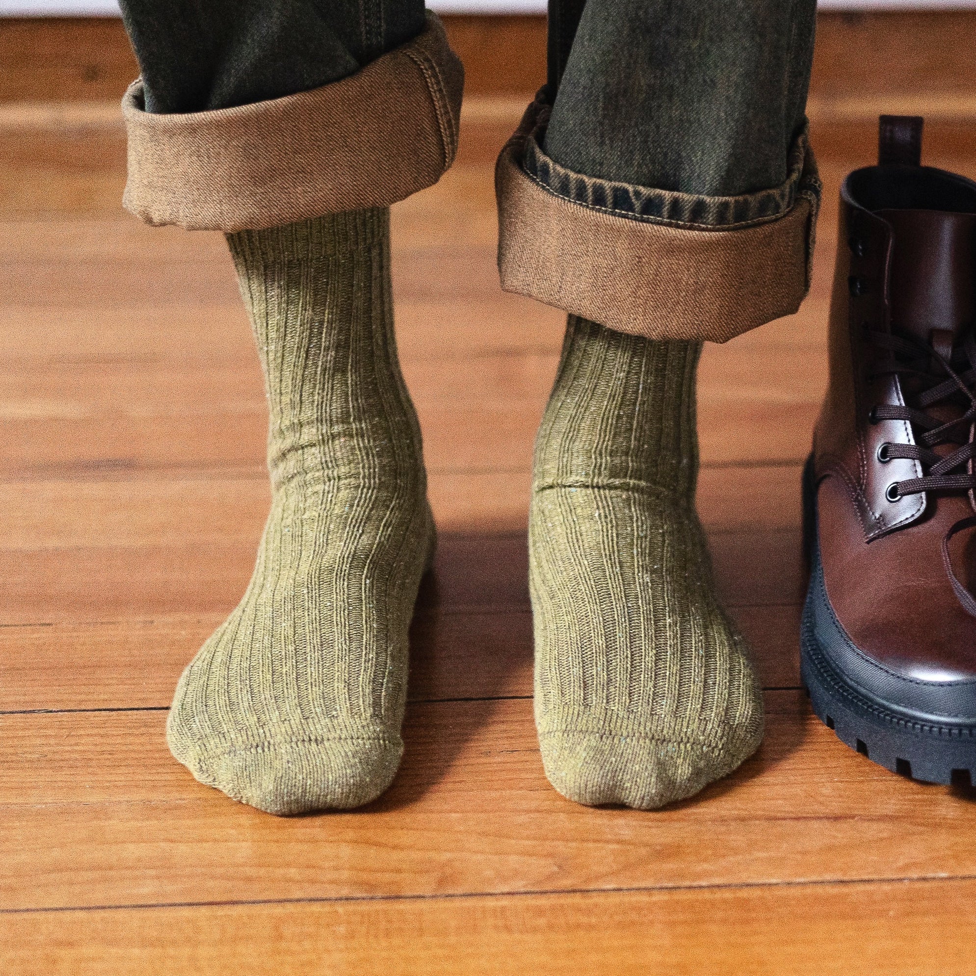 Silk Socks khaki - Image 2