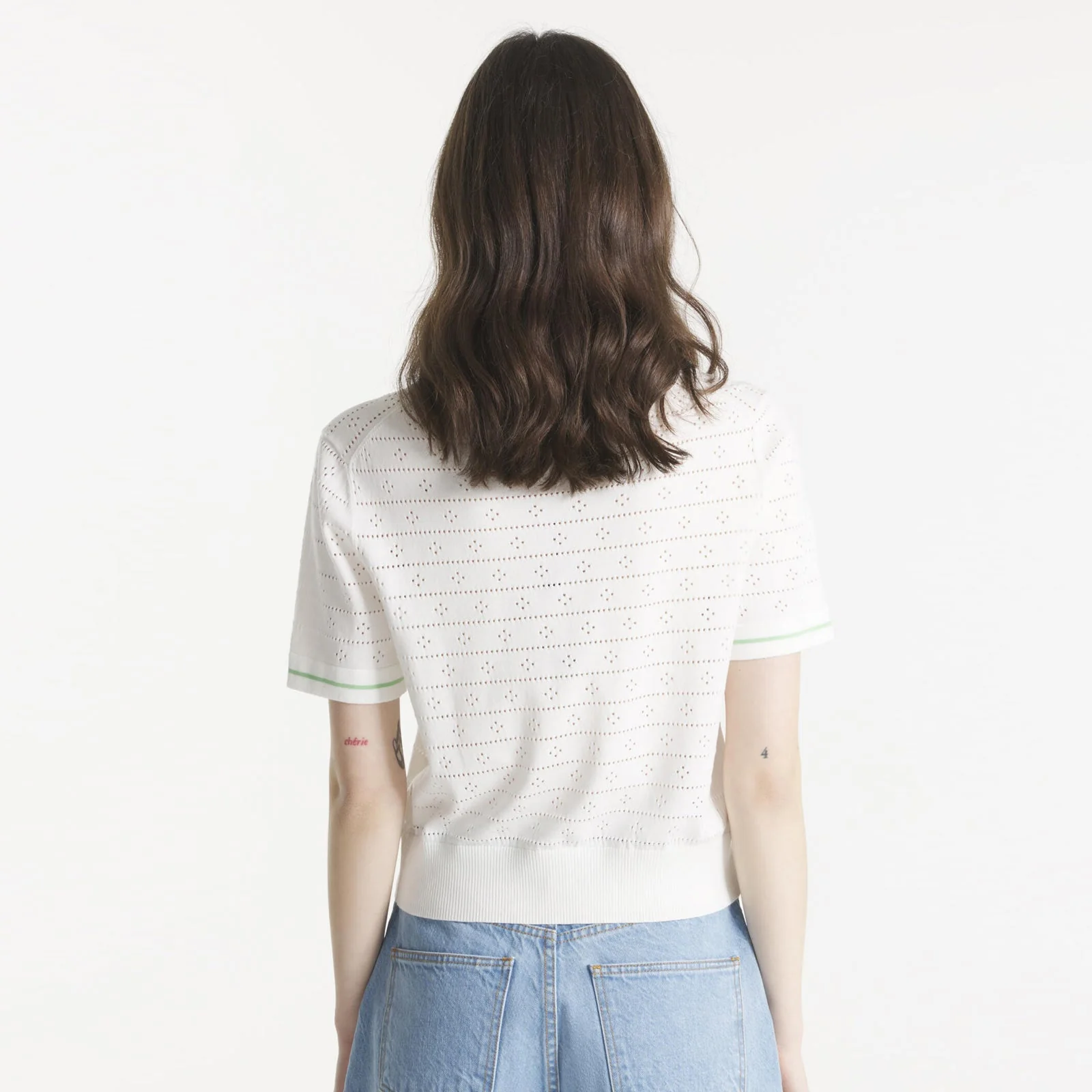 Silva SS Sweater off white green - Image 2