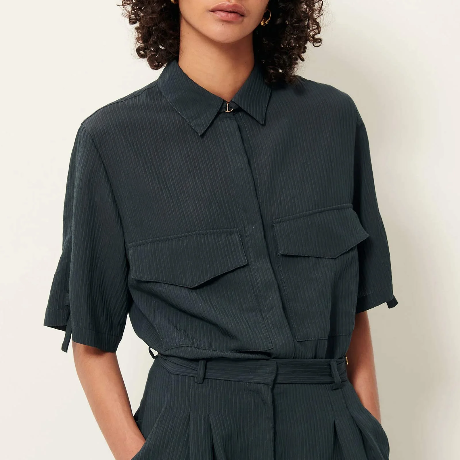Simonin Shirt smoke green