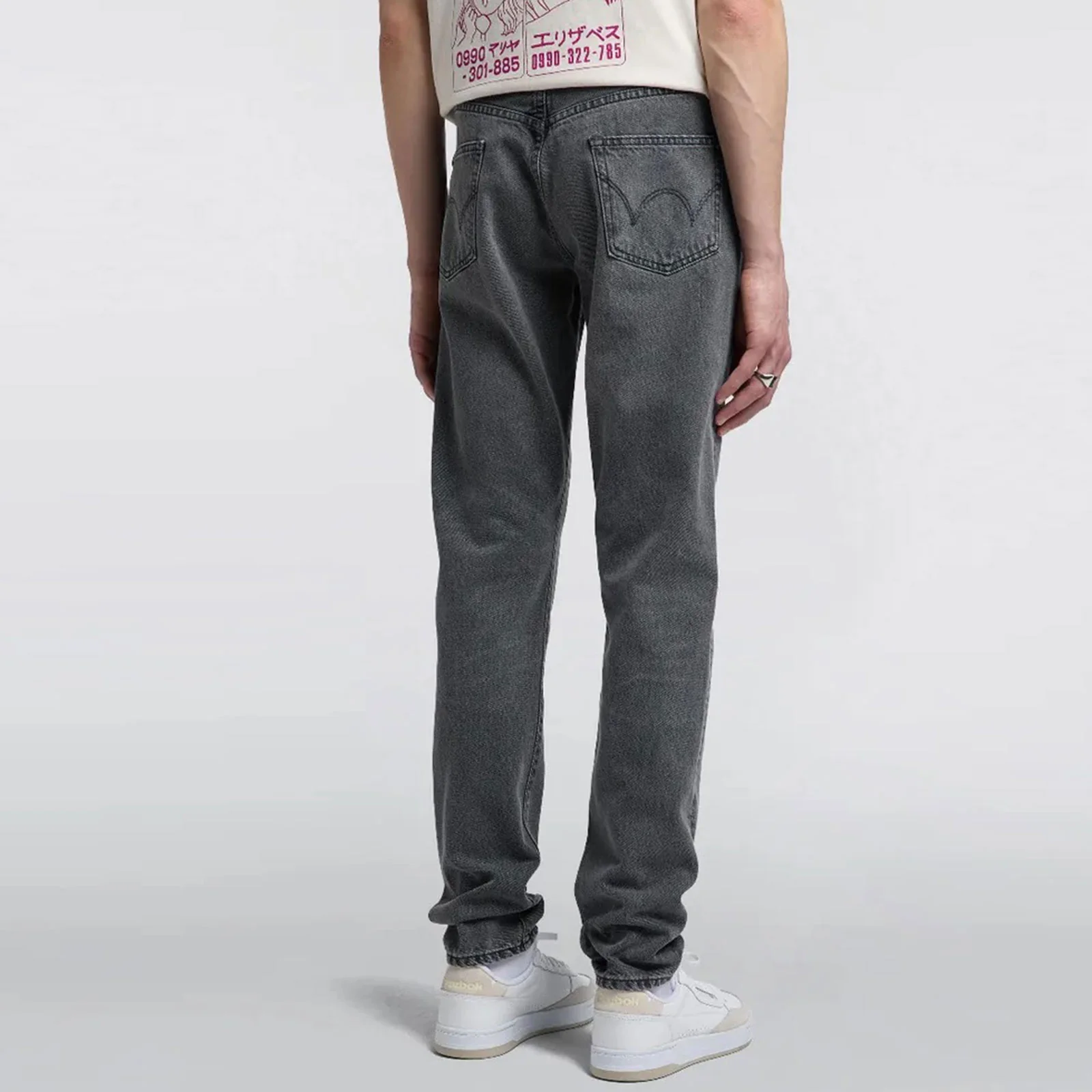 Slim Tapered Kaihara black grey used - Image 3