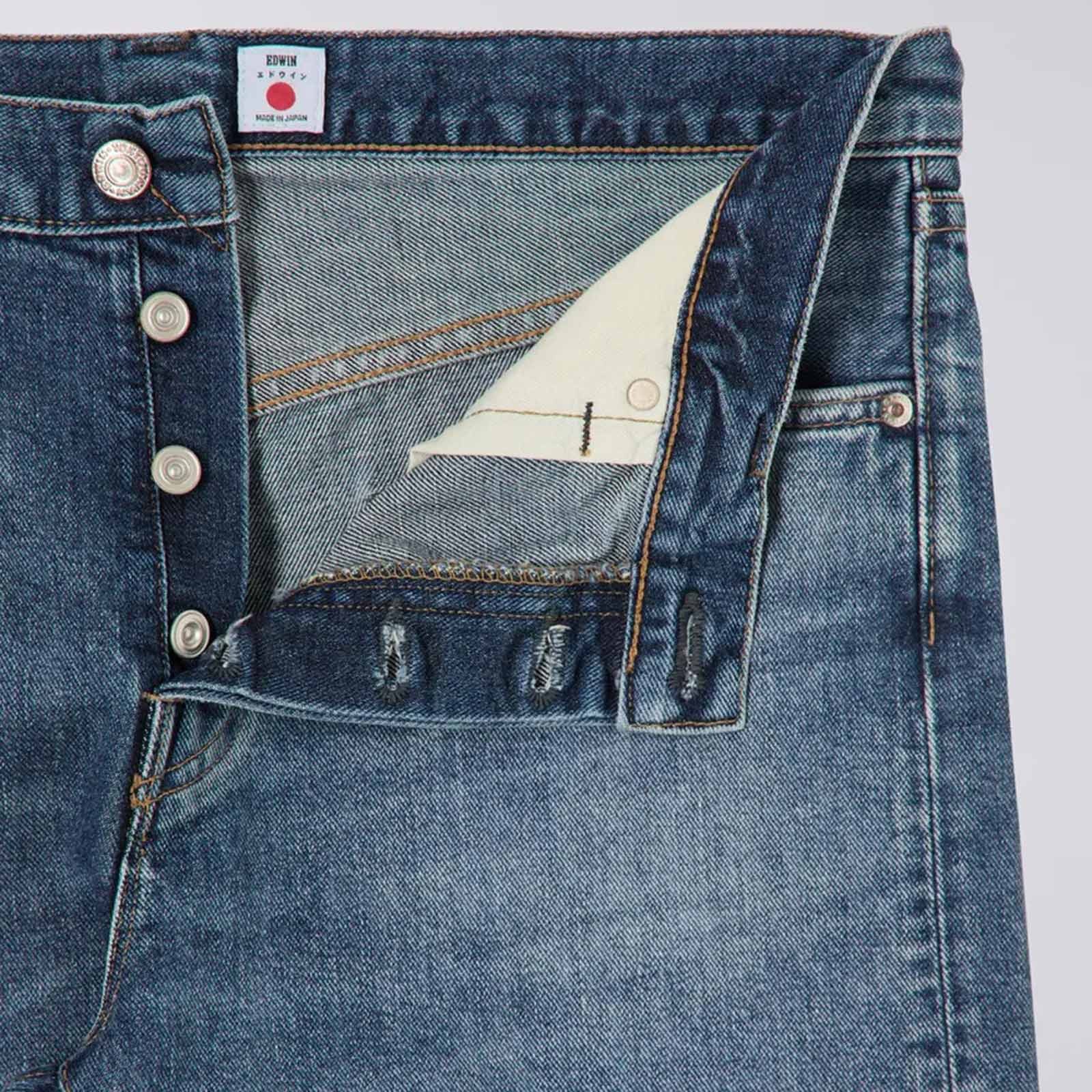 Slim Tapered Kaihara blue mid dark wash - Image 5