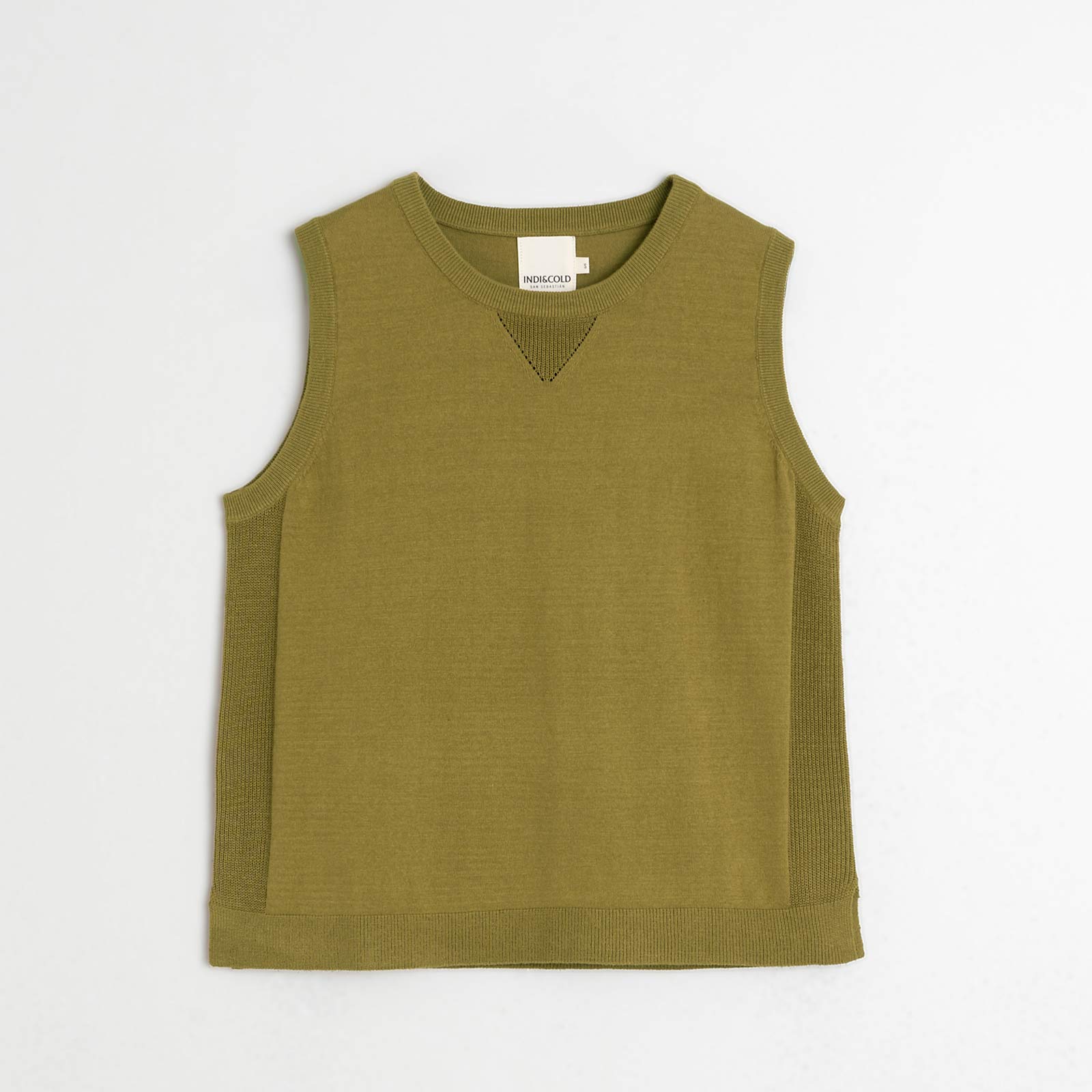 Soft Cotton Vest khaki - Image 3