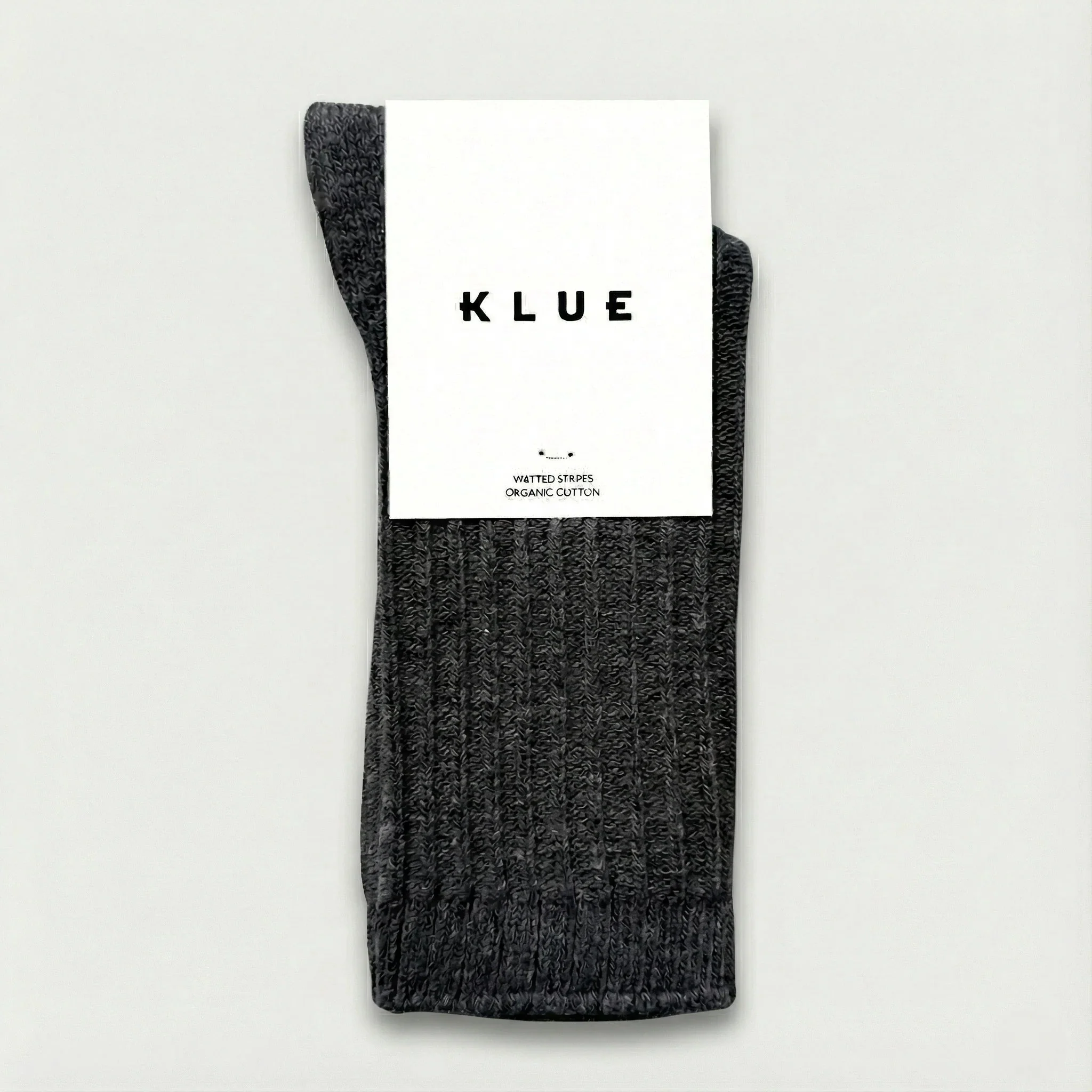 Solid Knitted Stripes Socks anthracite