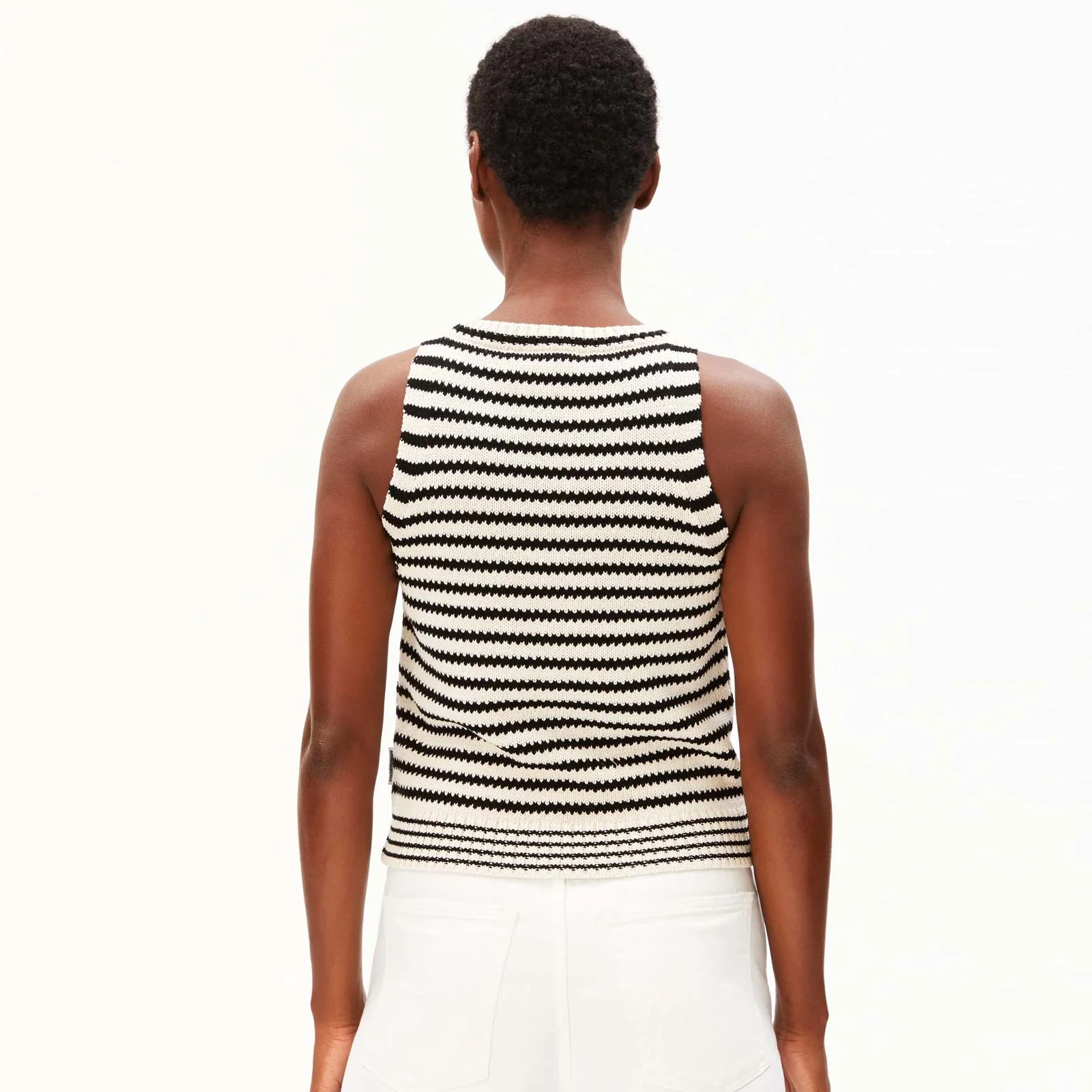 Stripe Knit Top undyed black - Image 2