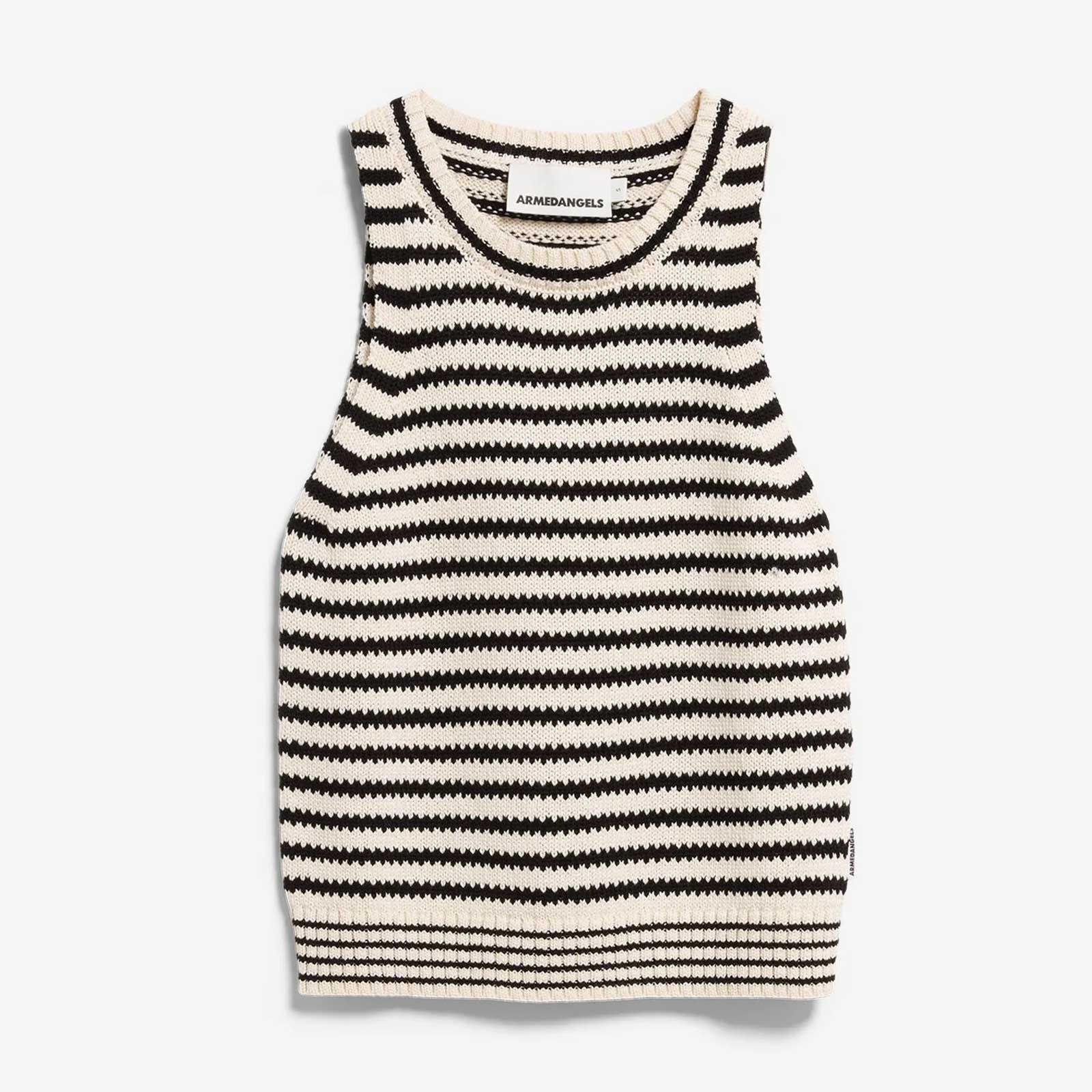 Stripe Knit Top undyed black - Image 3