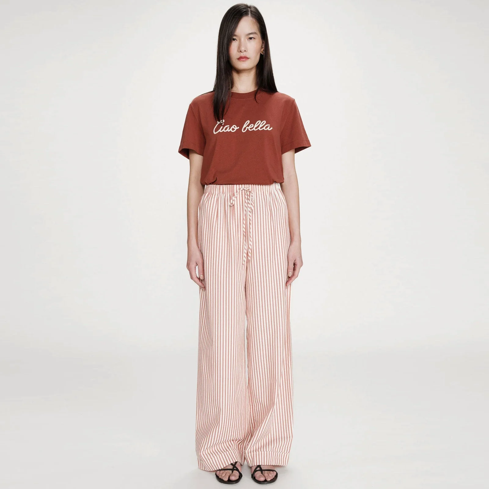 Striped Pants Volute corail