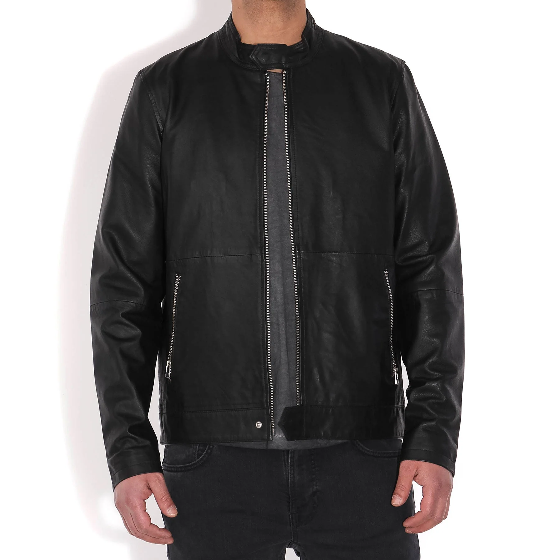 Esteban Leather Jacket black - Image 4