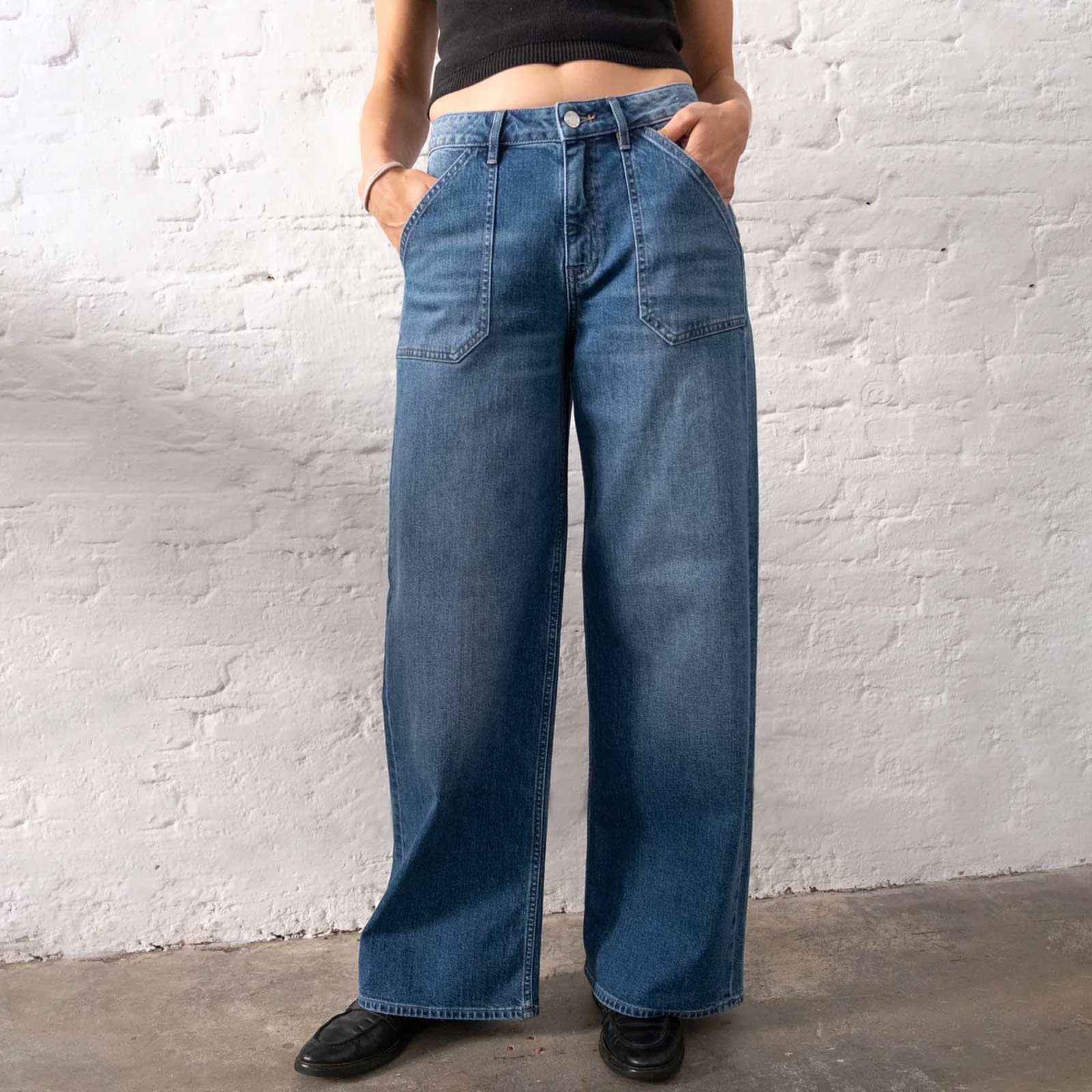 Sunny Worker Wide Leg Jeans medium blue