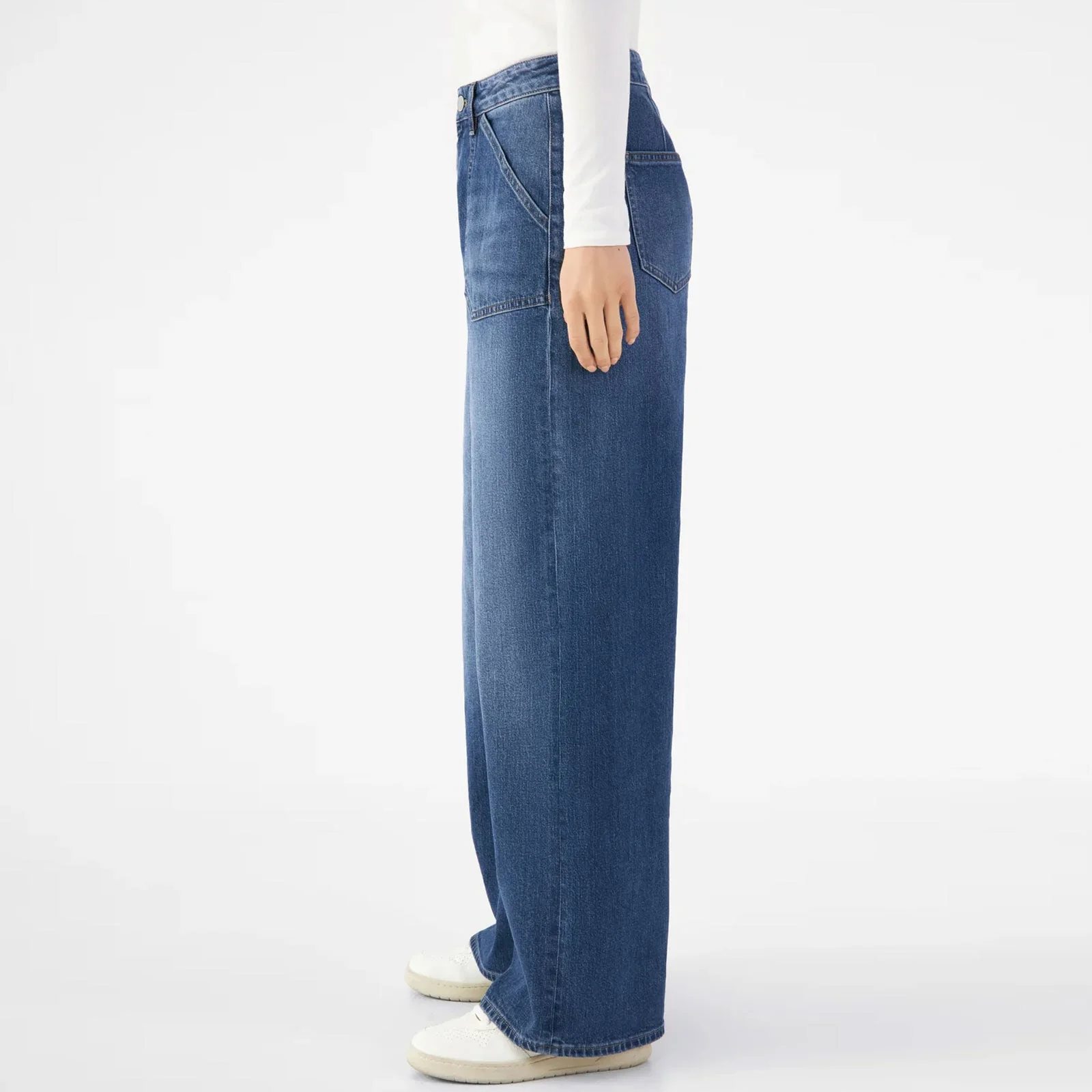 Sunny Worker Wide Leg Jeans medium blue - Image 3