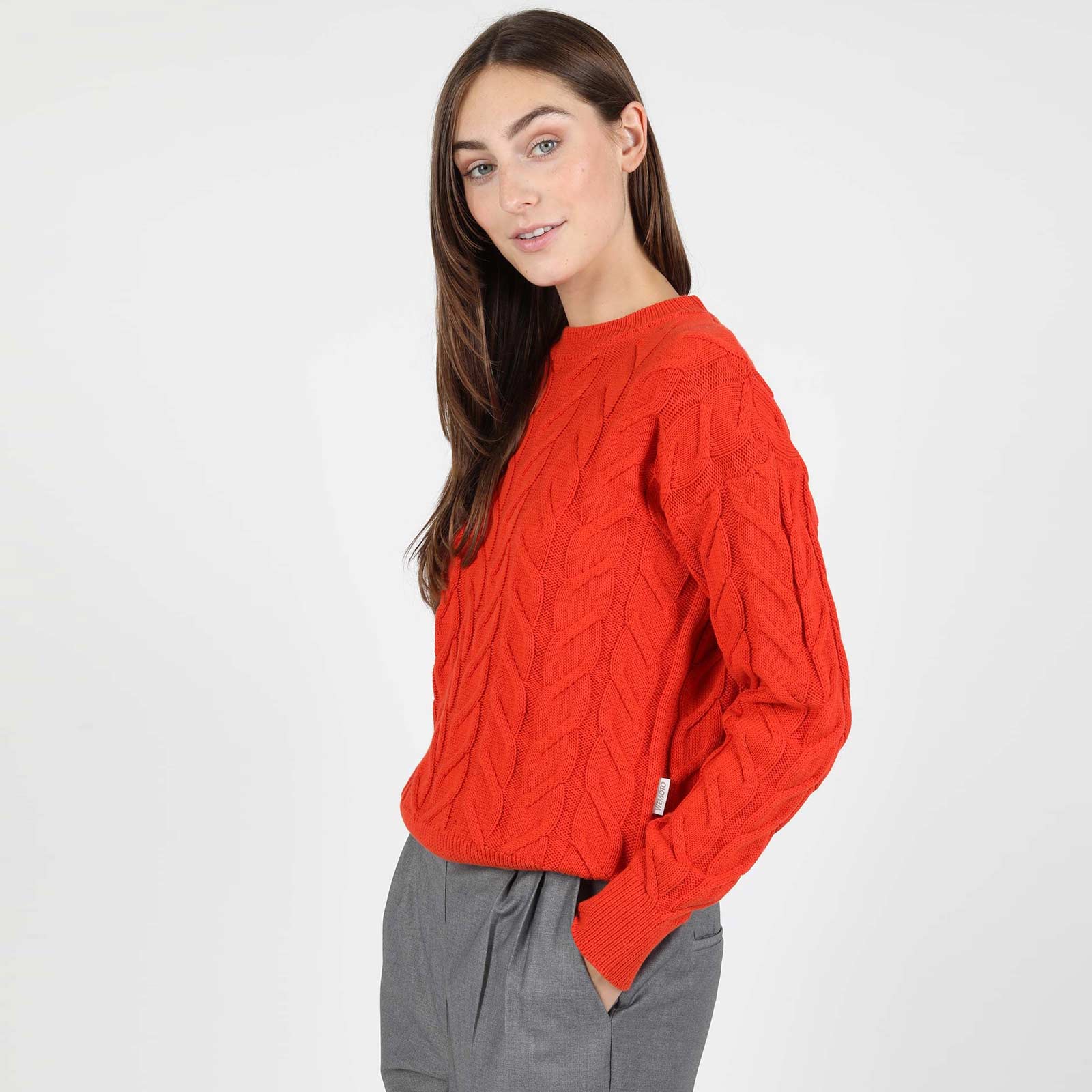 Tara Knit Sweater 222.512-511 burnt henna - Image 2
