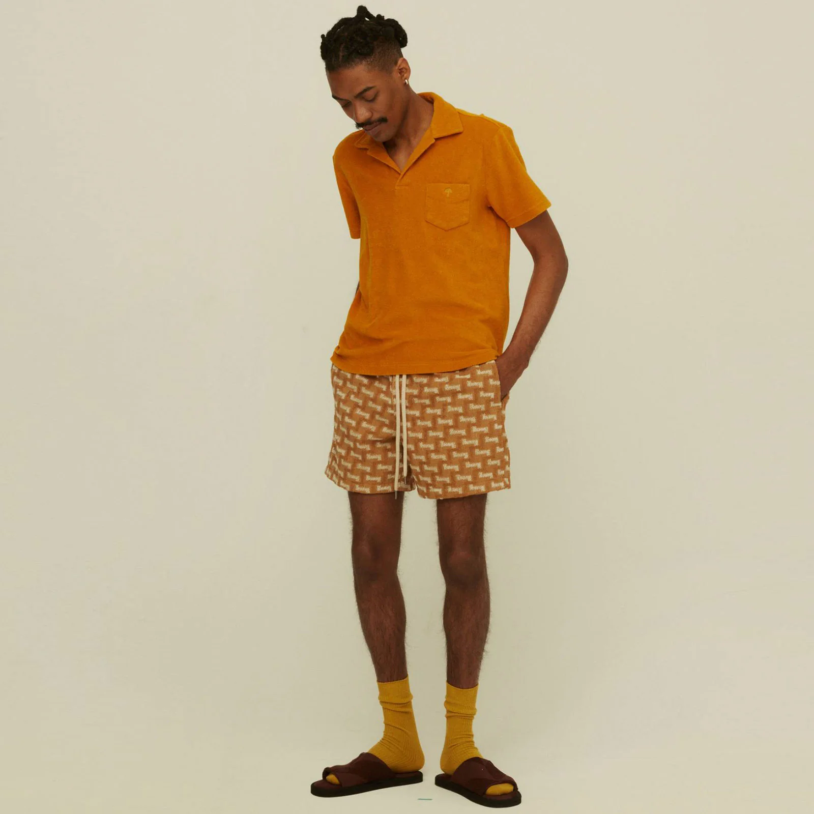 Polo Terry Shirt mustard - Image 3