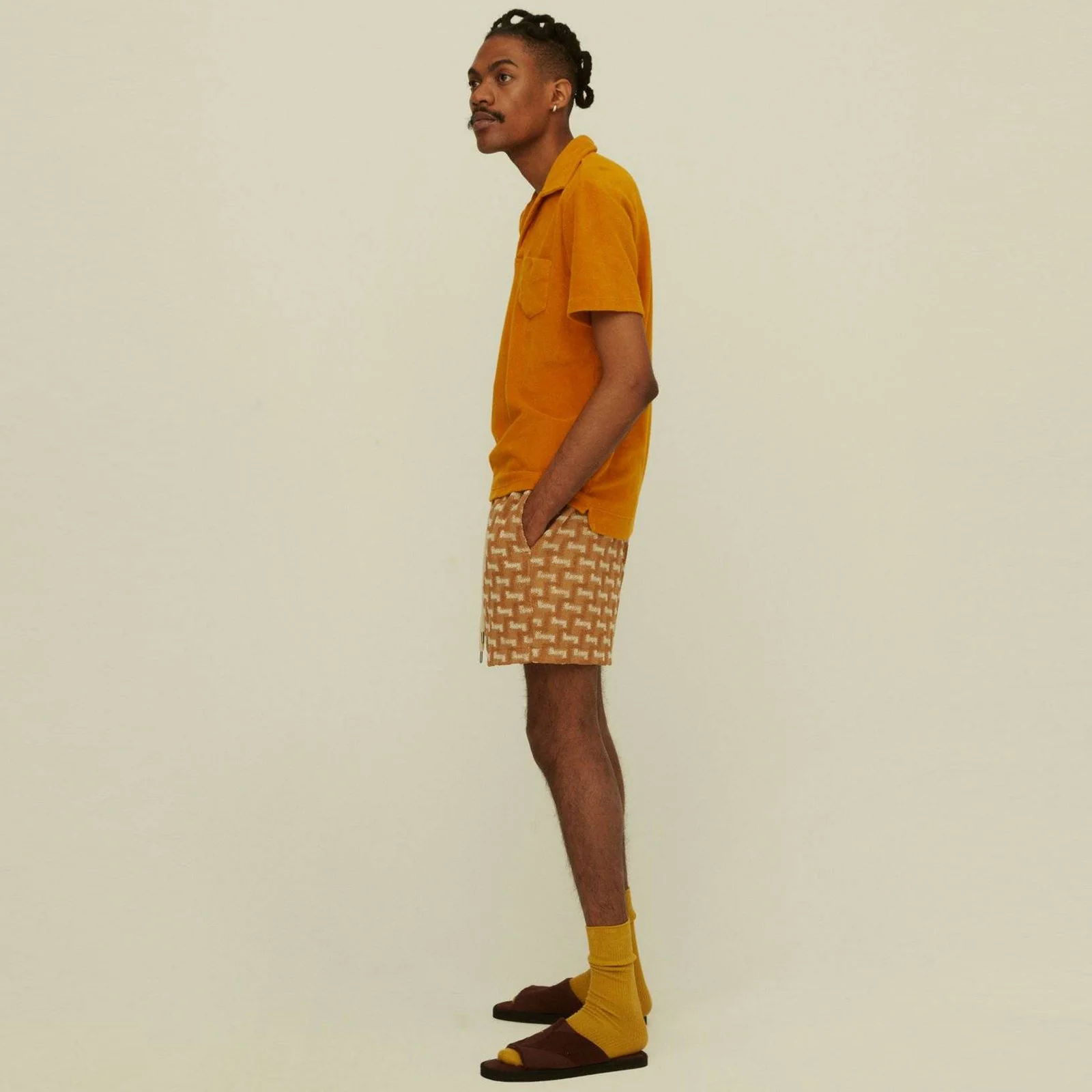 Polo Terry Shirt mustard - Image 4