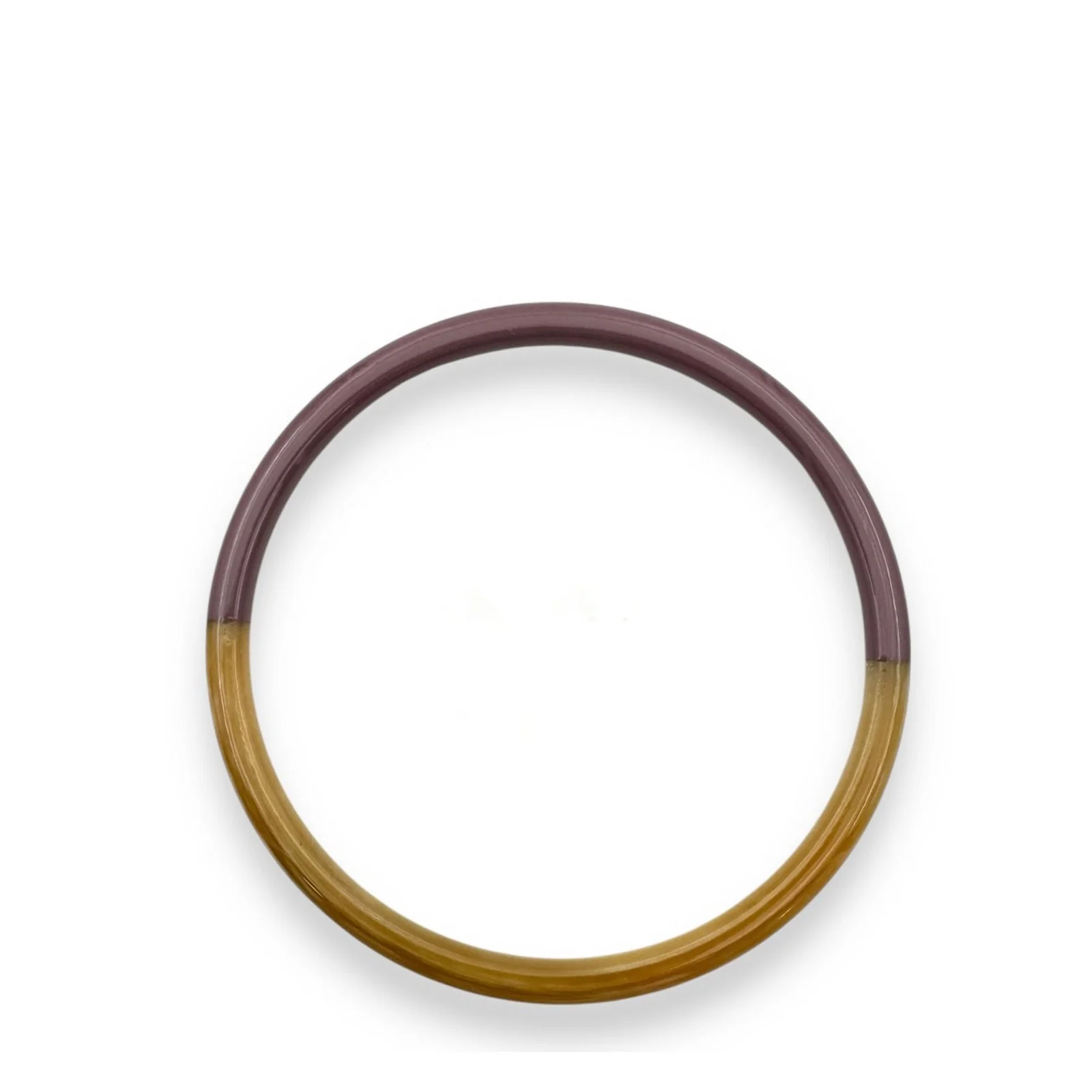 Thin Buffle Horn Bracelet mauve poudré C70