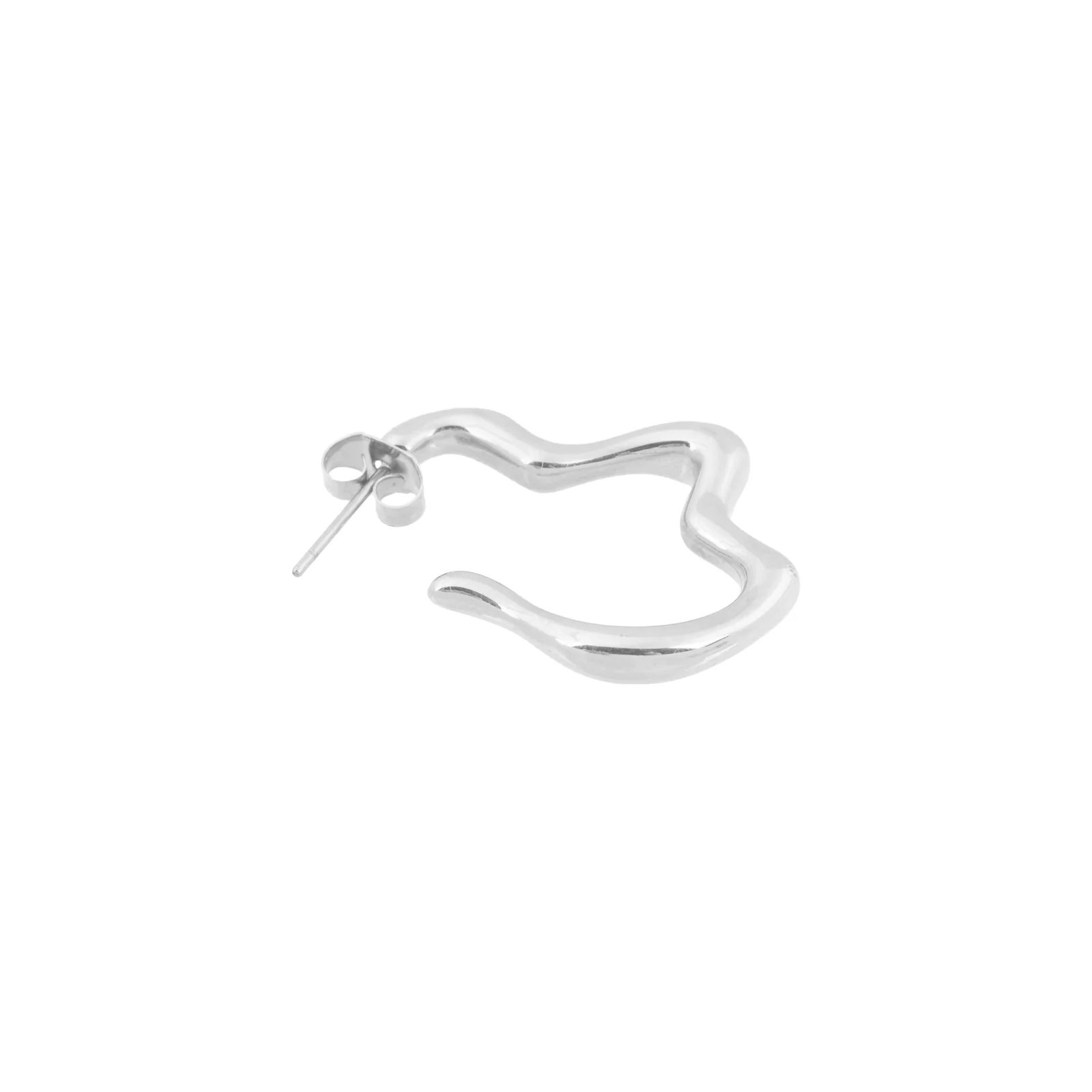 Thin Dent Earrings silver - Image 2