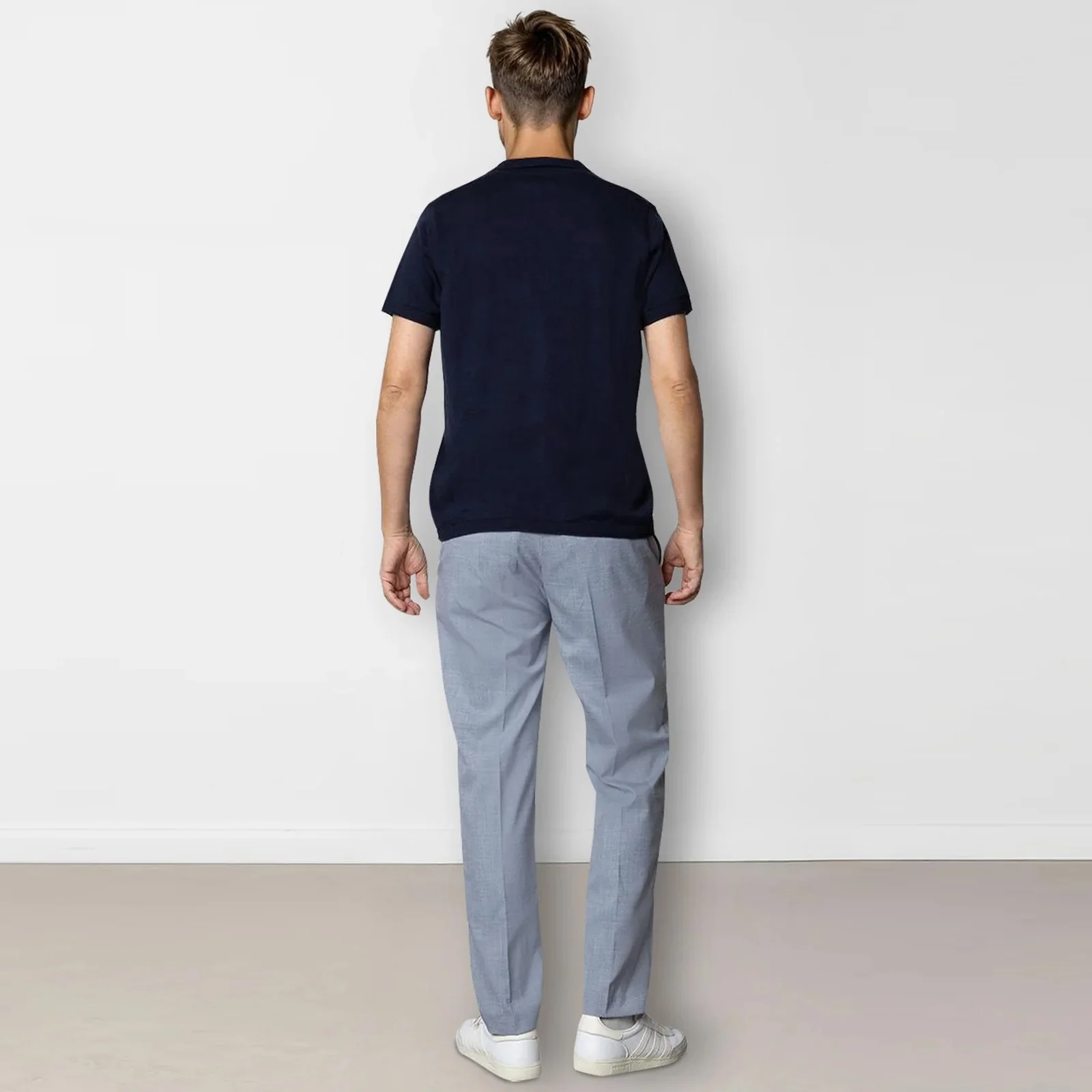Thomas Knitted Polo T-Shirt navy - Image 2