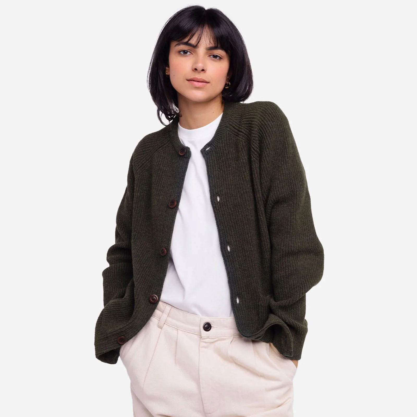 Tricot Cardigan forest green - Image 2