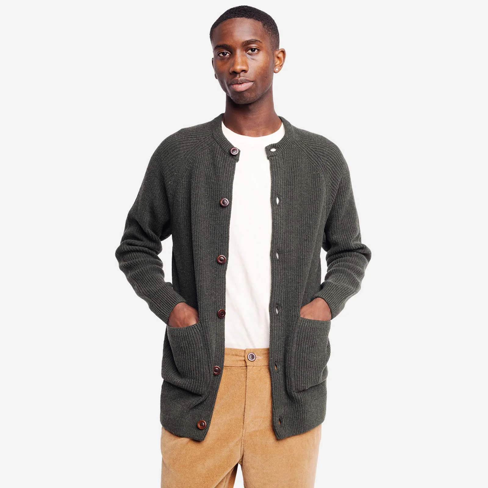 Tricot Cardigan forest green - Image 3
