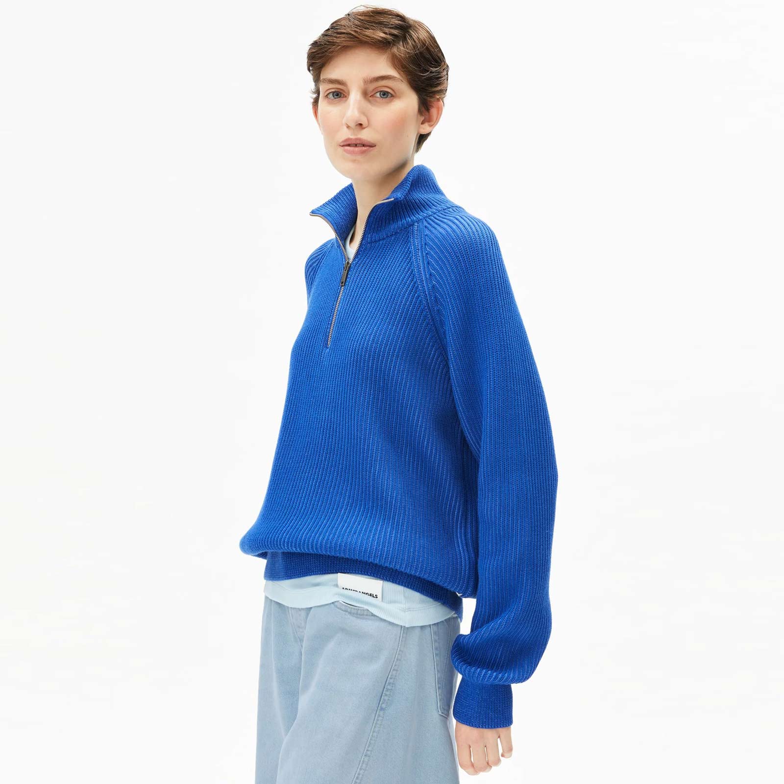 Troyer Vanisé Knit Sweater dynamo blue/light dynamo blue