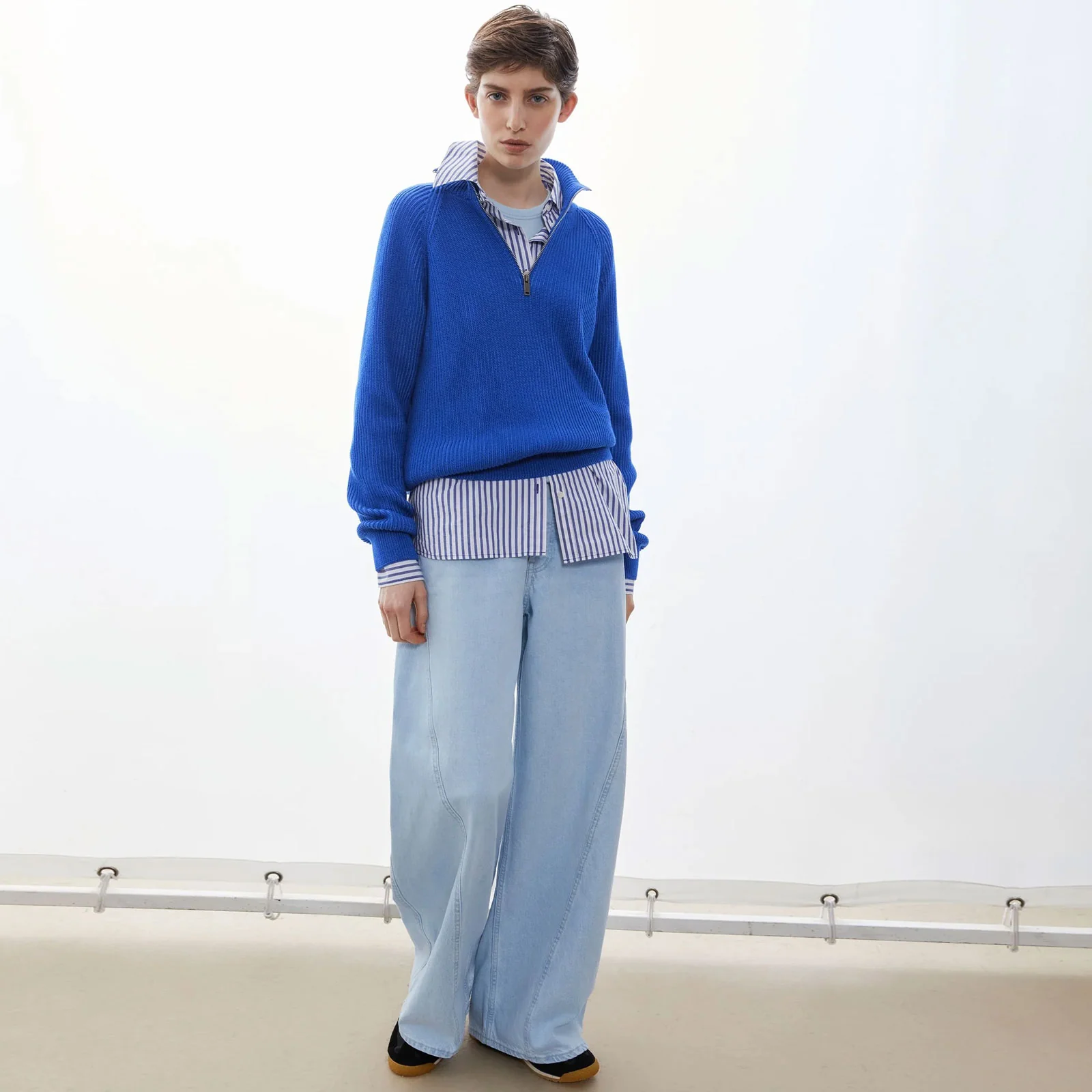 Troyer Vanisé Knit Sweater dynamo blue/light dynamo blue - Image 3