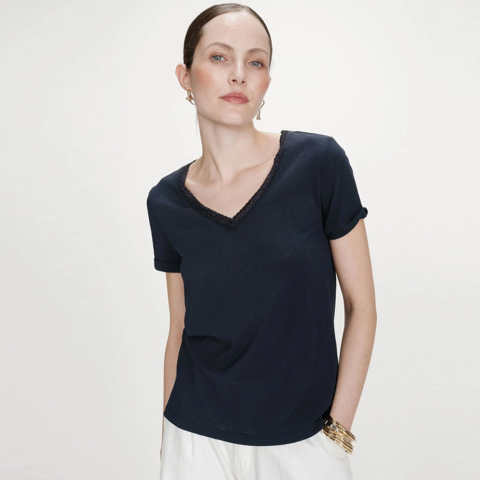 V-Neck T-Shirt Vasco marine