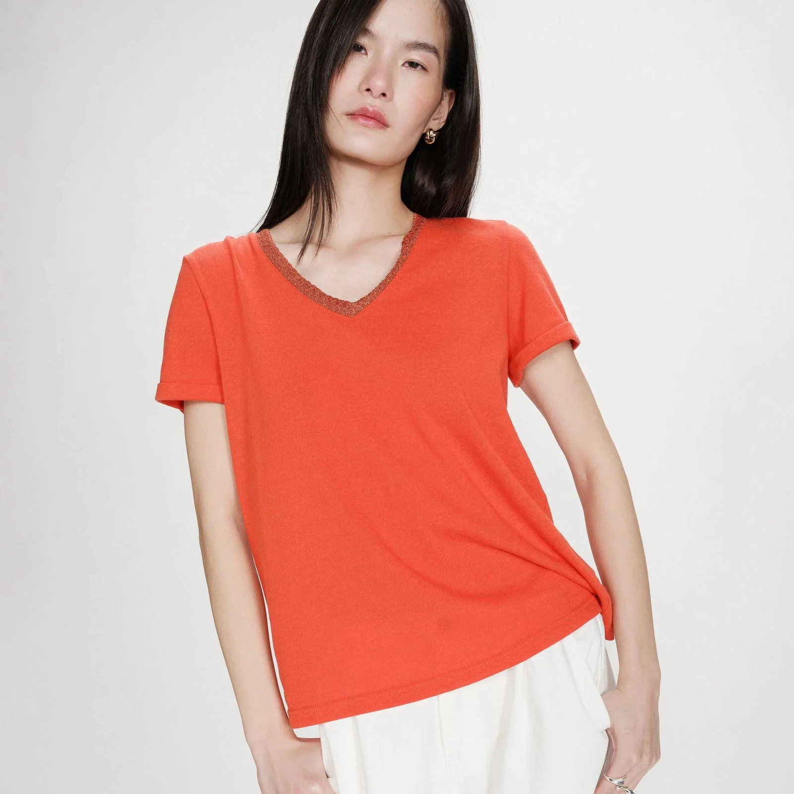 V-Neck T-Shirt Vasco sanguine