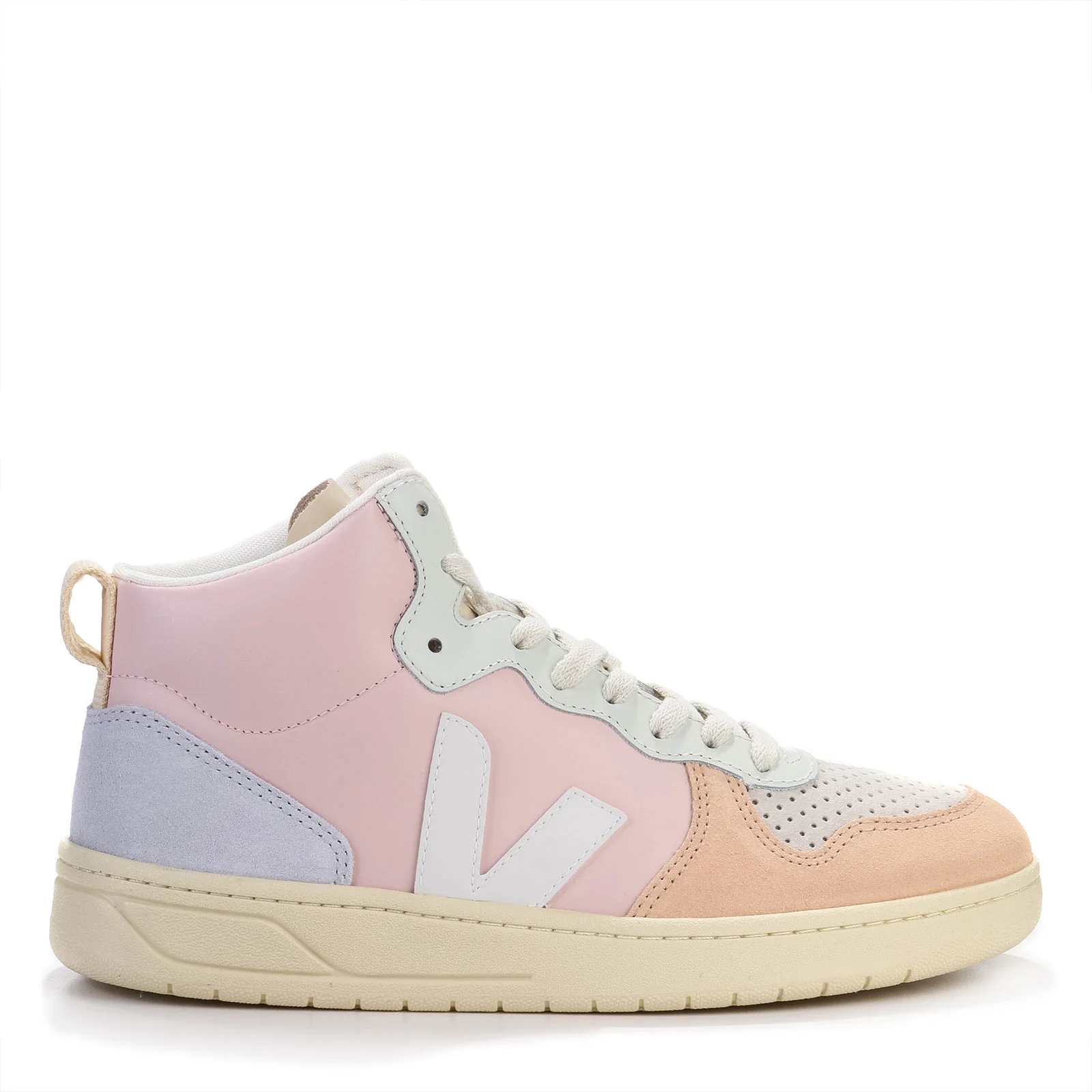 V15 Midtop Leather petale/white/multico