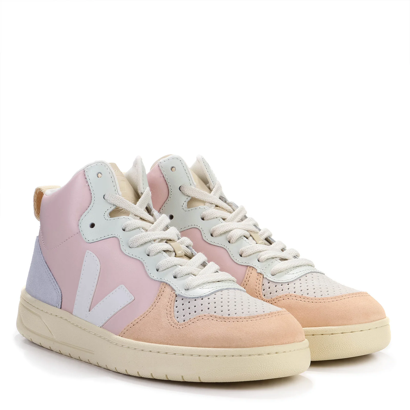 V15 Midtop Leather petale/white/multico - Image 2