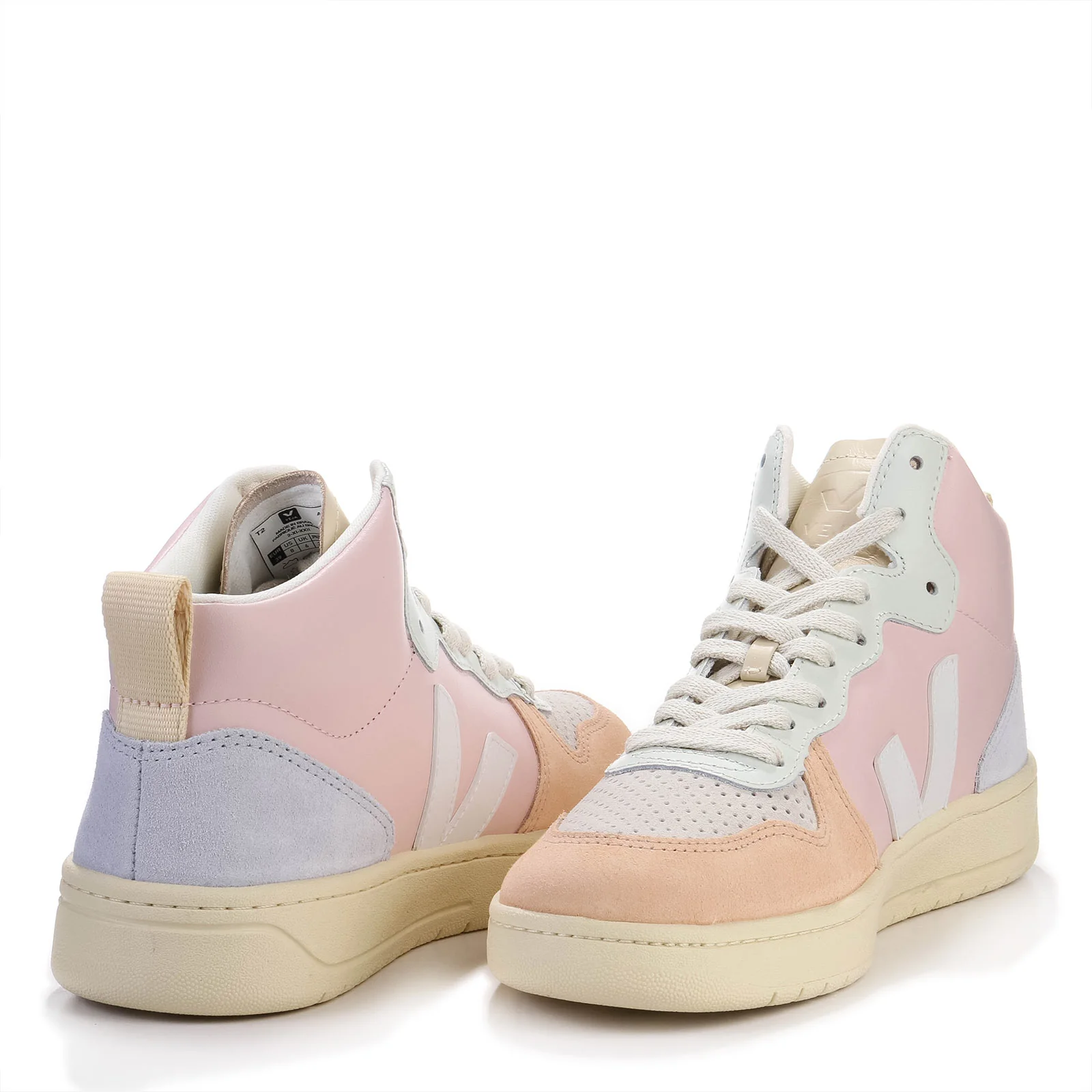 V15 Midtop Leather petale/white/multico - Image 3