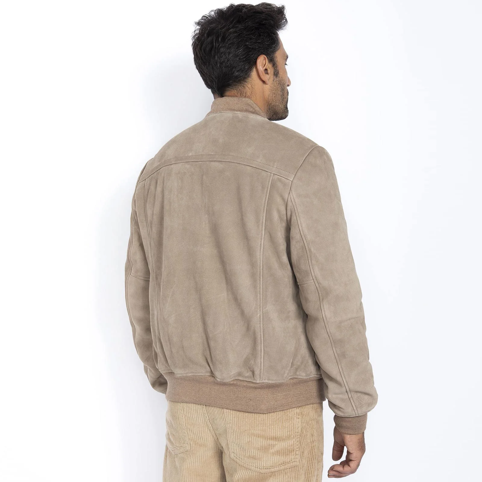 Velour Blouson dark beige - Image 3