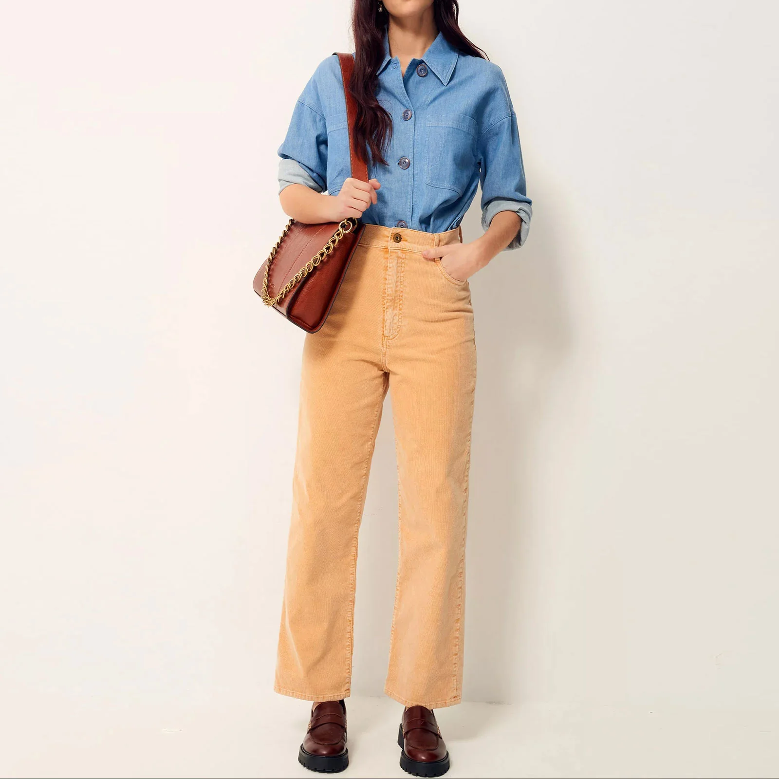 Velvet Cruise Cord Trouser solar alba - Image 2