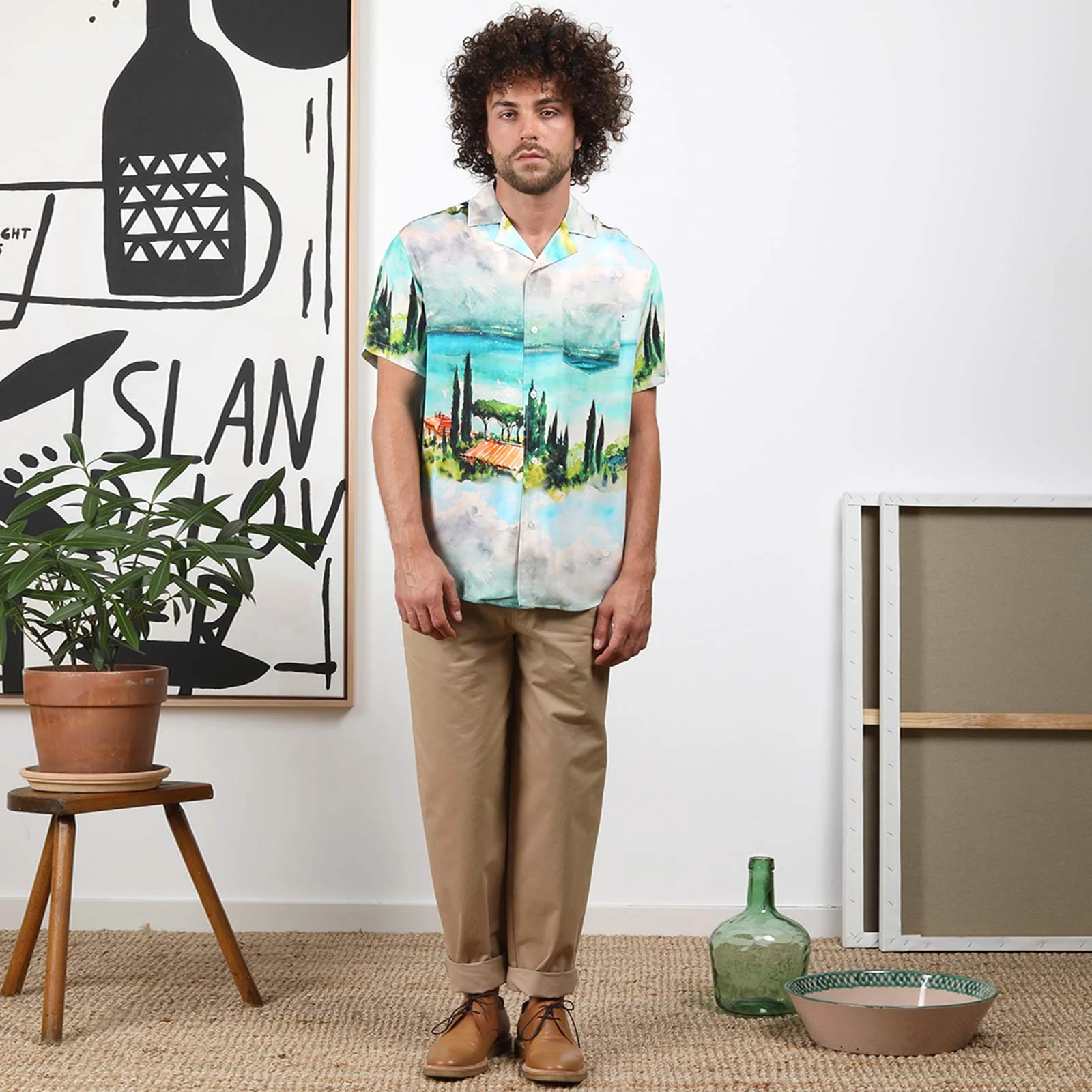 Vernon Short Sleeve Shirt sea print - Image 2