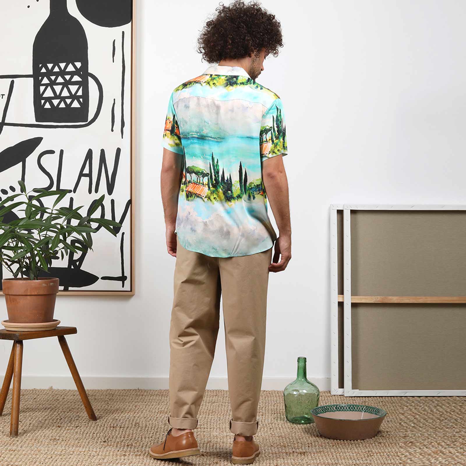 Vernon Short Sleeve Shirt sea print - Image 3